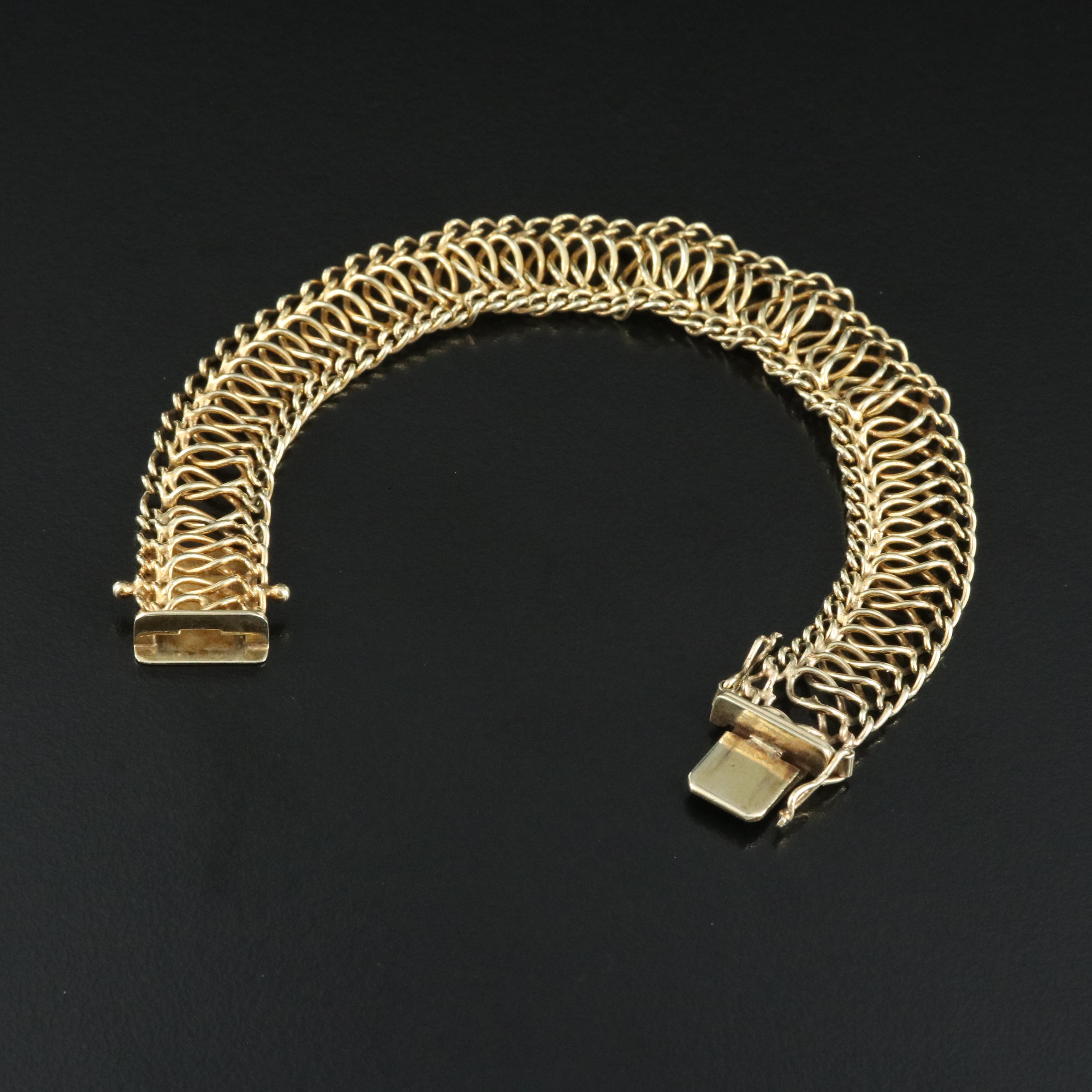 14K Fancy Link Bracelet
