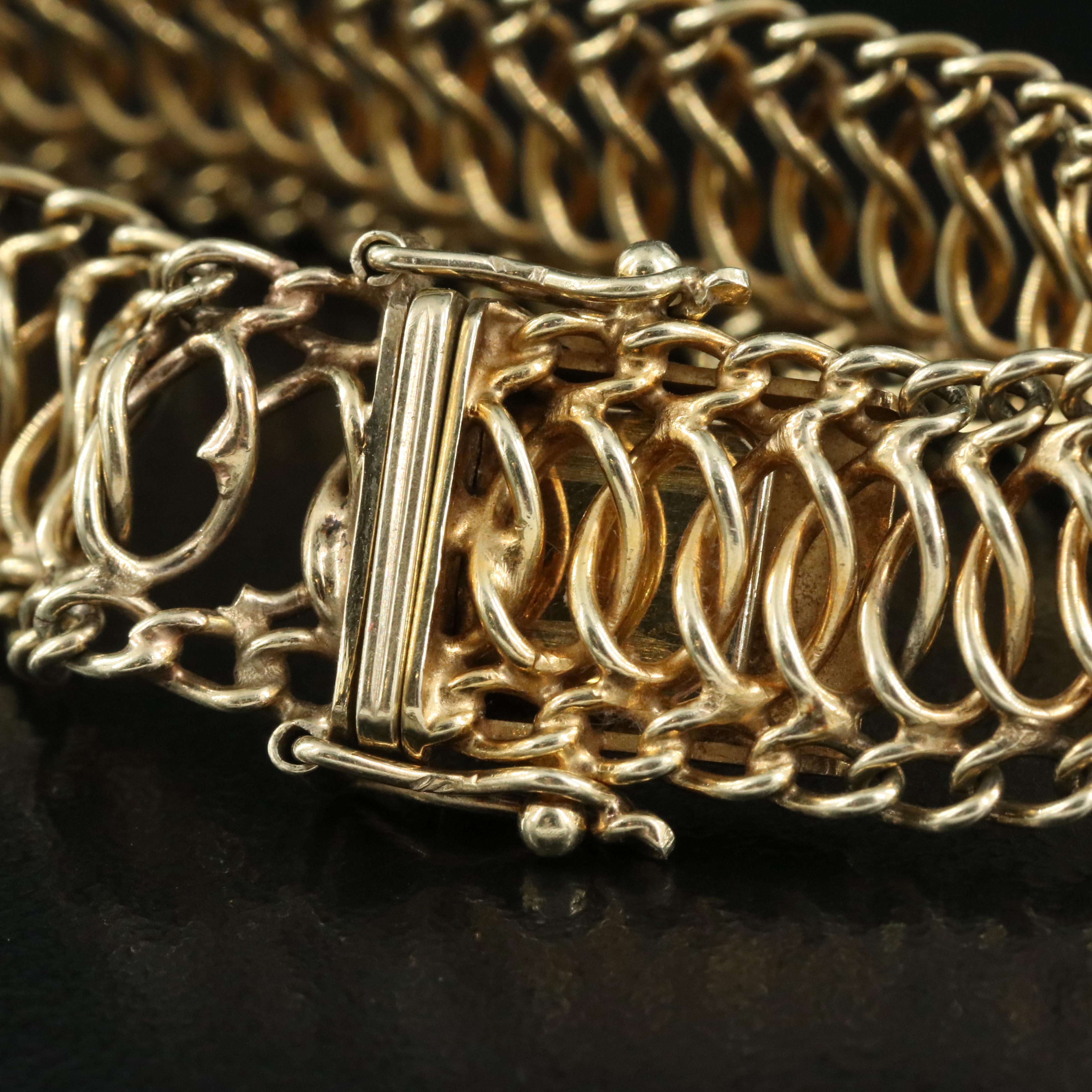 14K Fancy Link Bracelet
