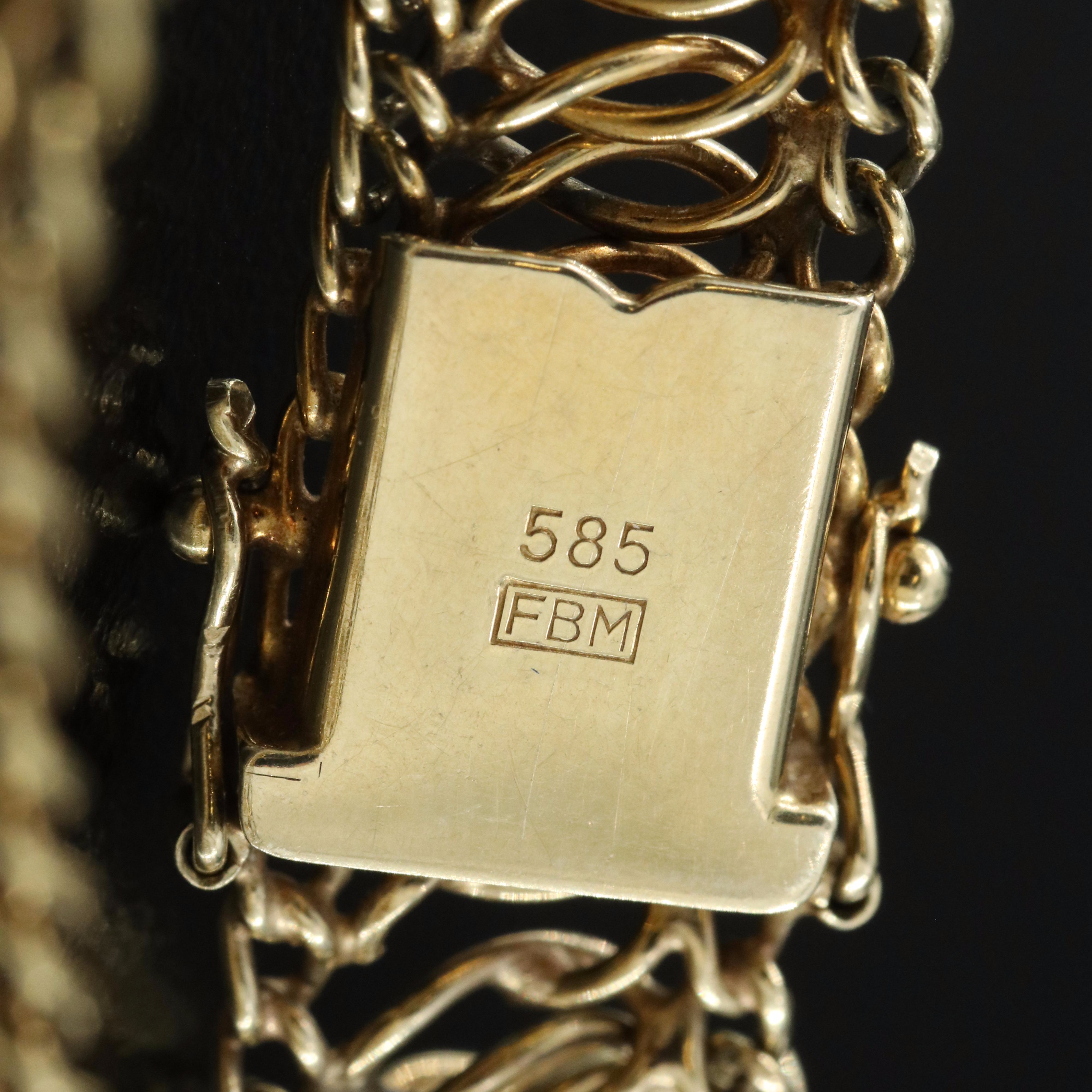 14K Fancy Link Bracelet