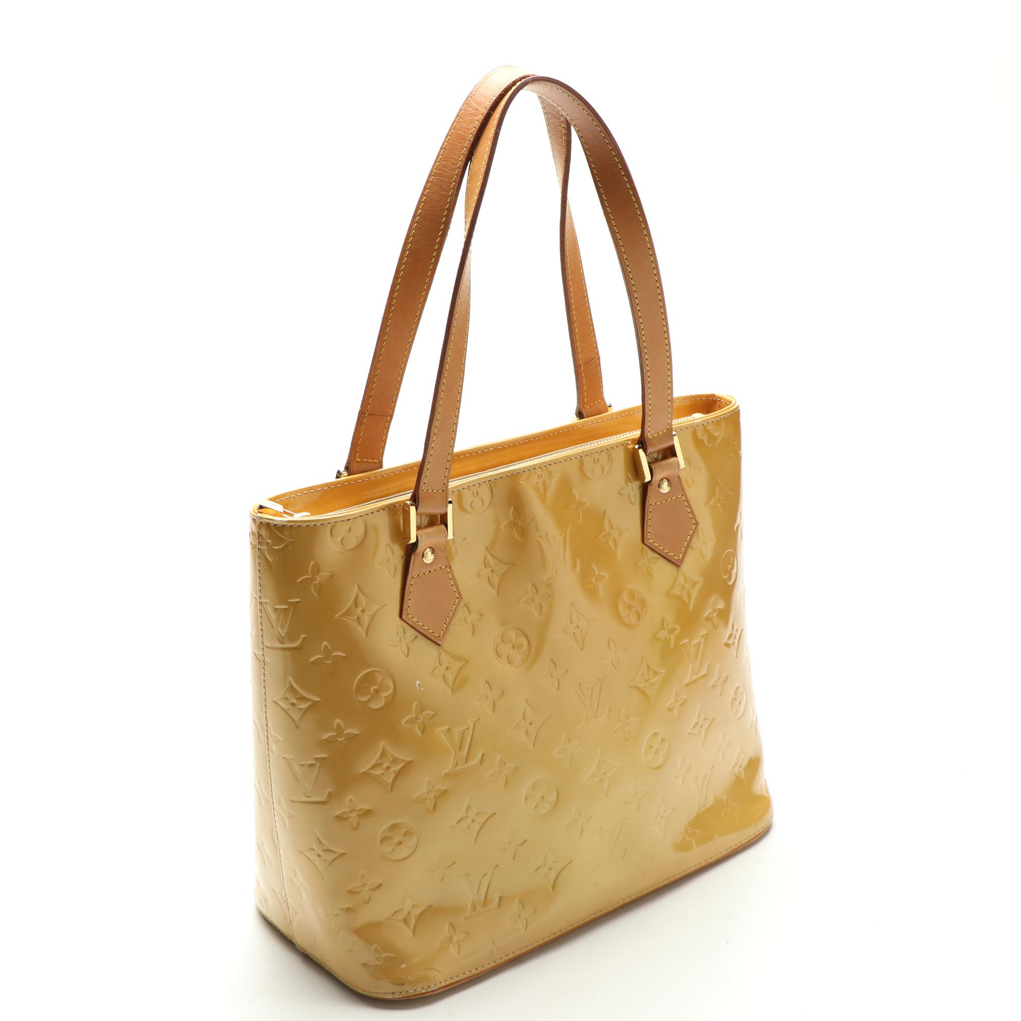 Louis Vuitton Houston Bag in Monogram Vernis and Vachetta Leather