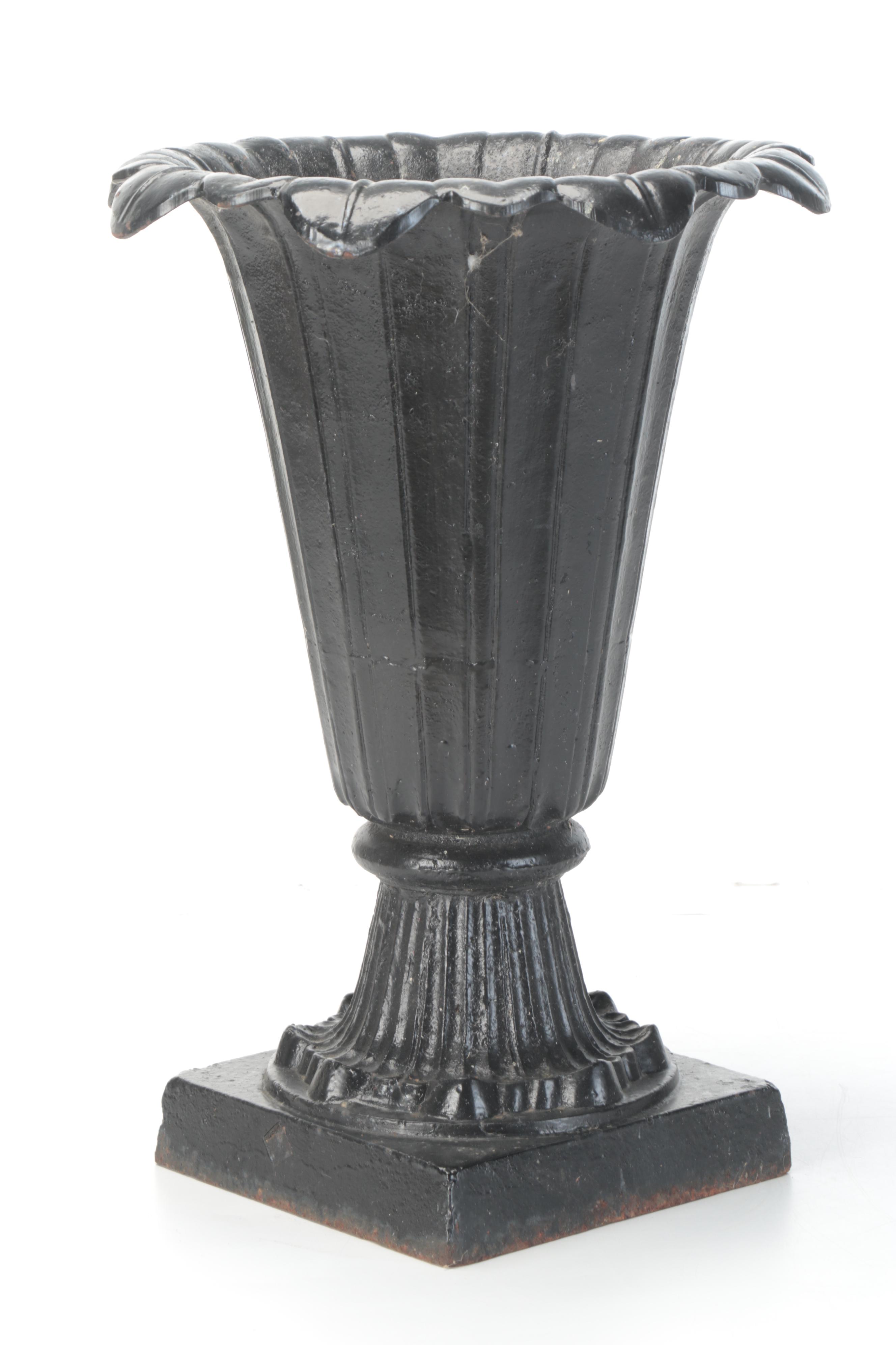 Cast Iron Garden Urn, Early to Mid 20th Century