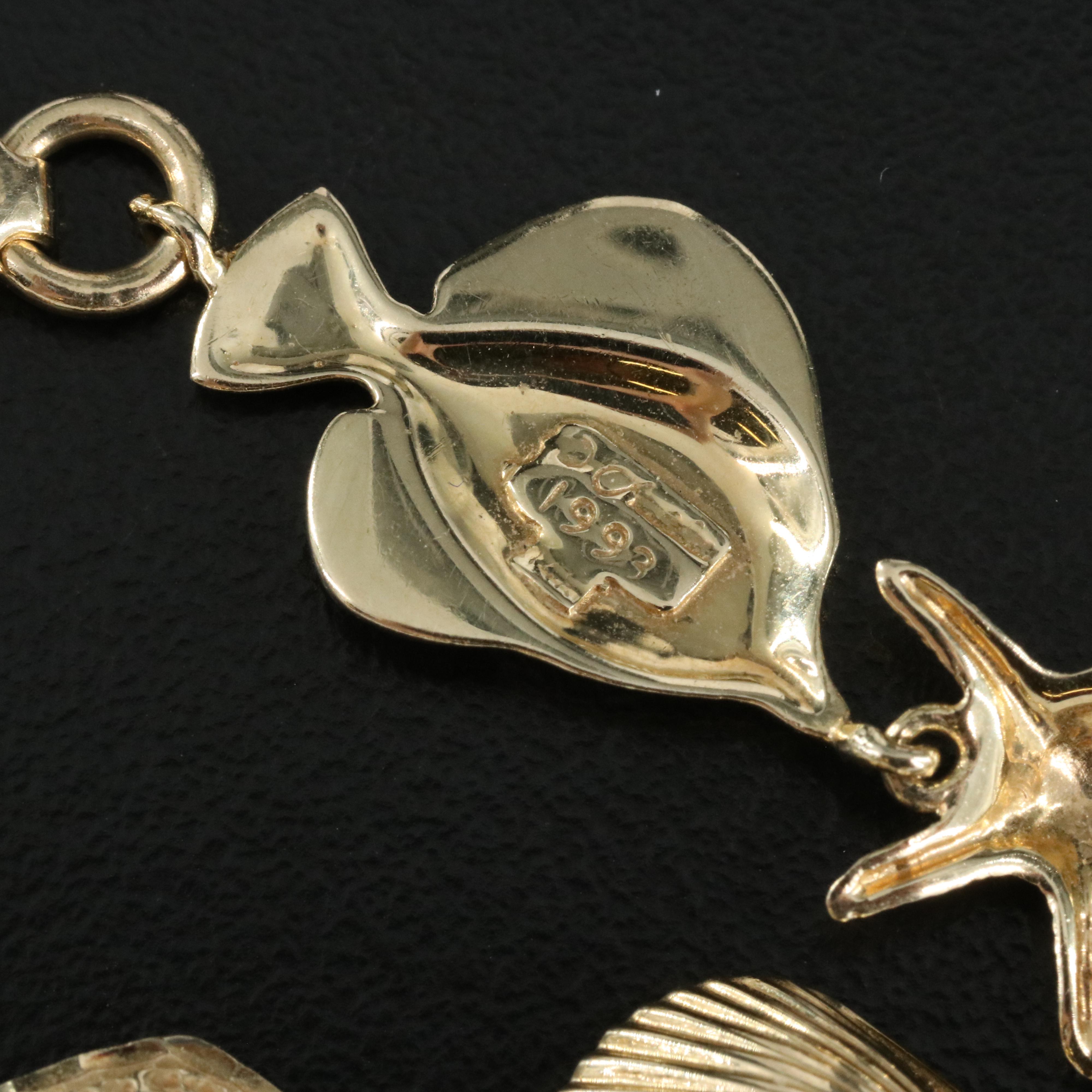 14K Ocean Themed Bracelet