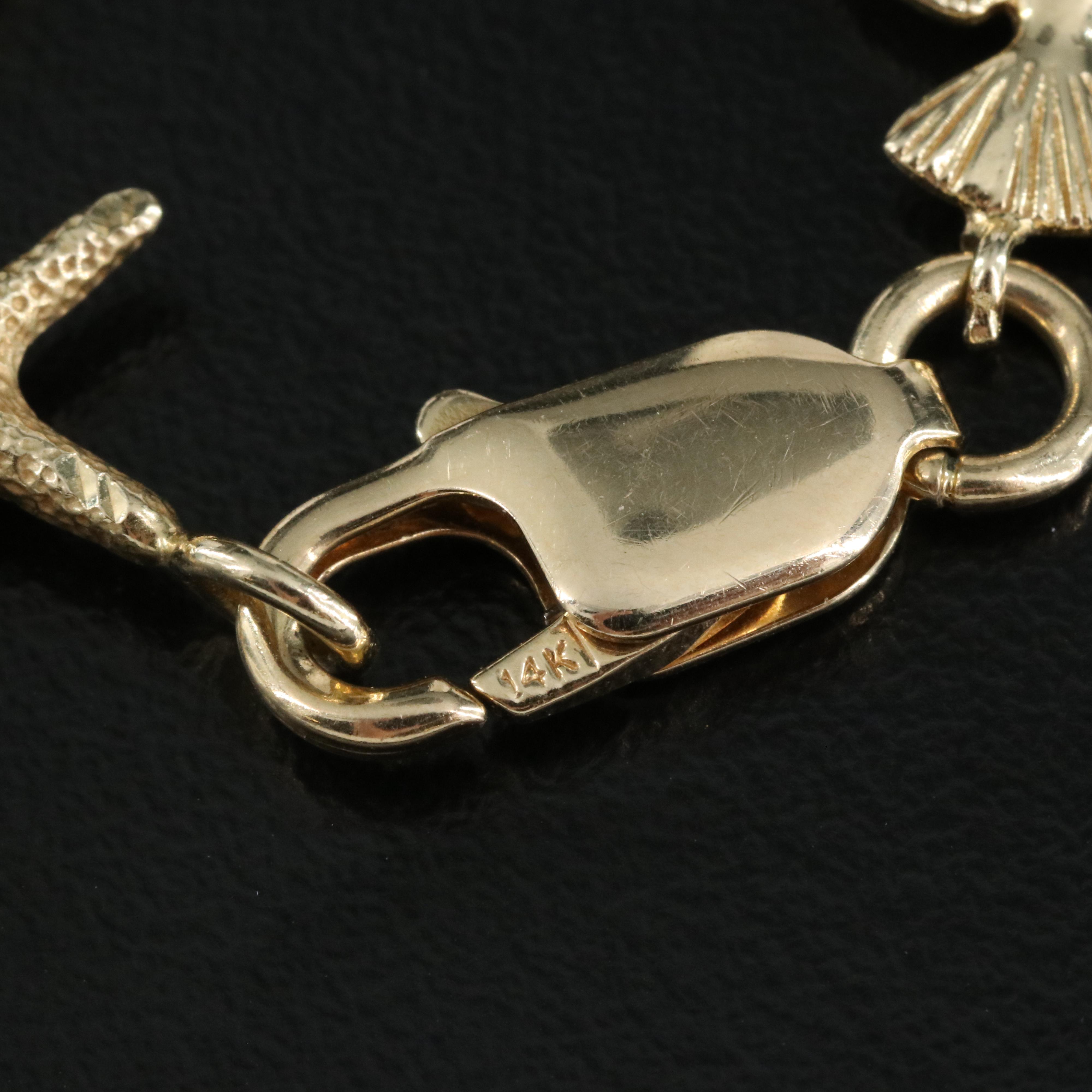 14K Ocean Themed Bracelet