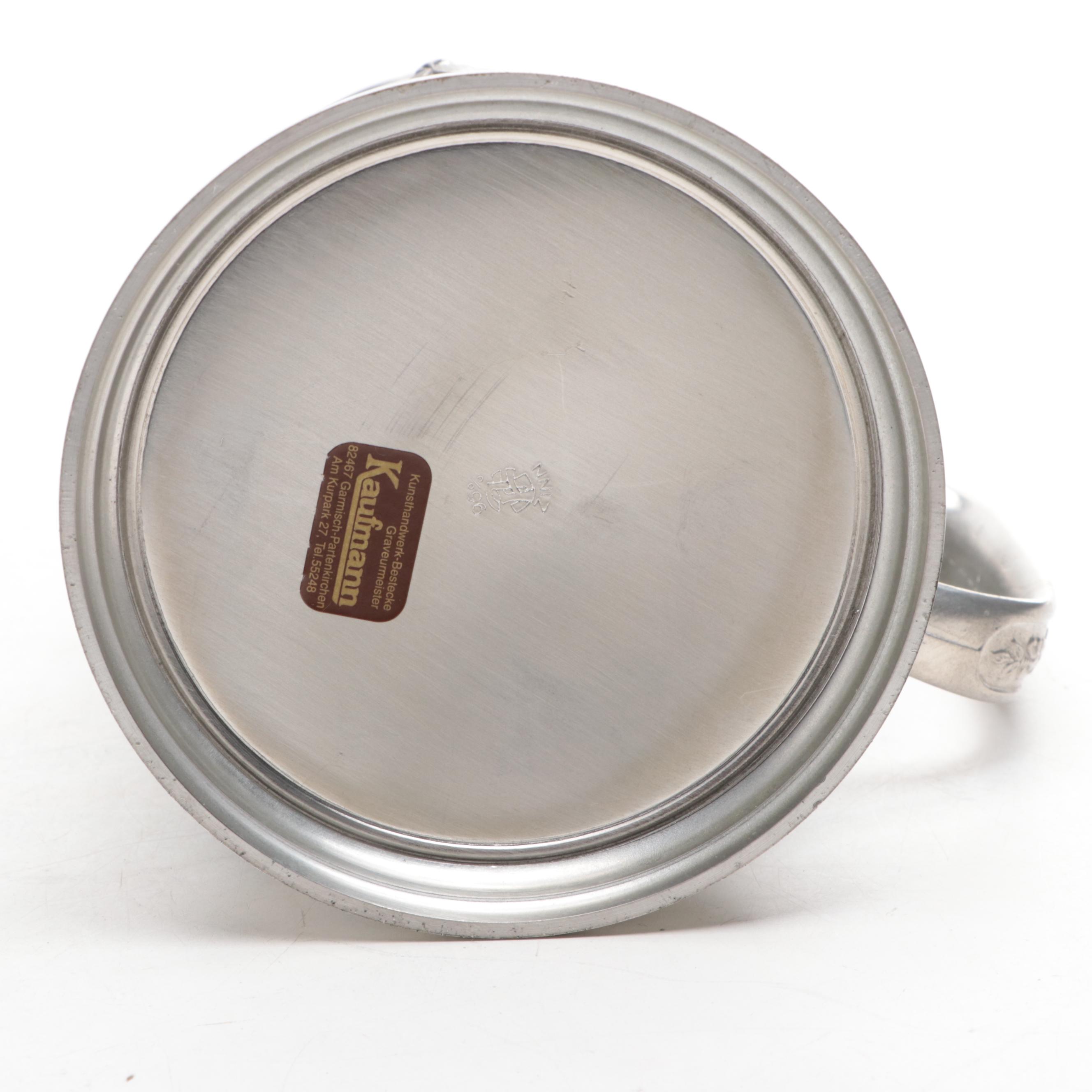 Armorial German Pewter Beer Stein