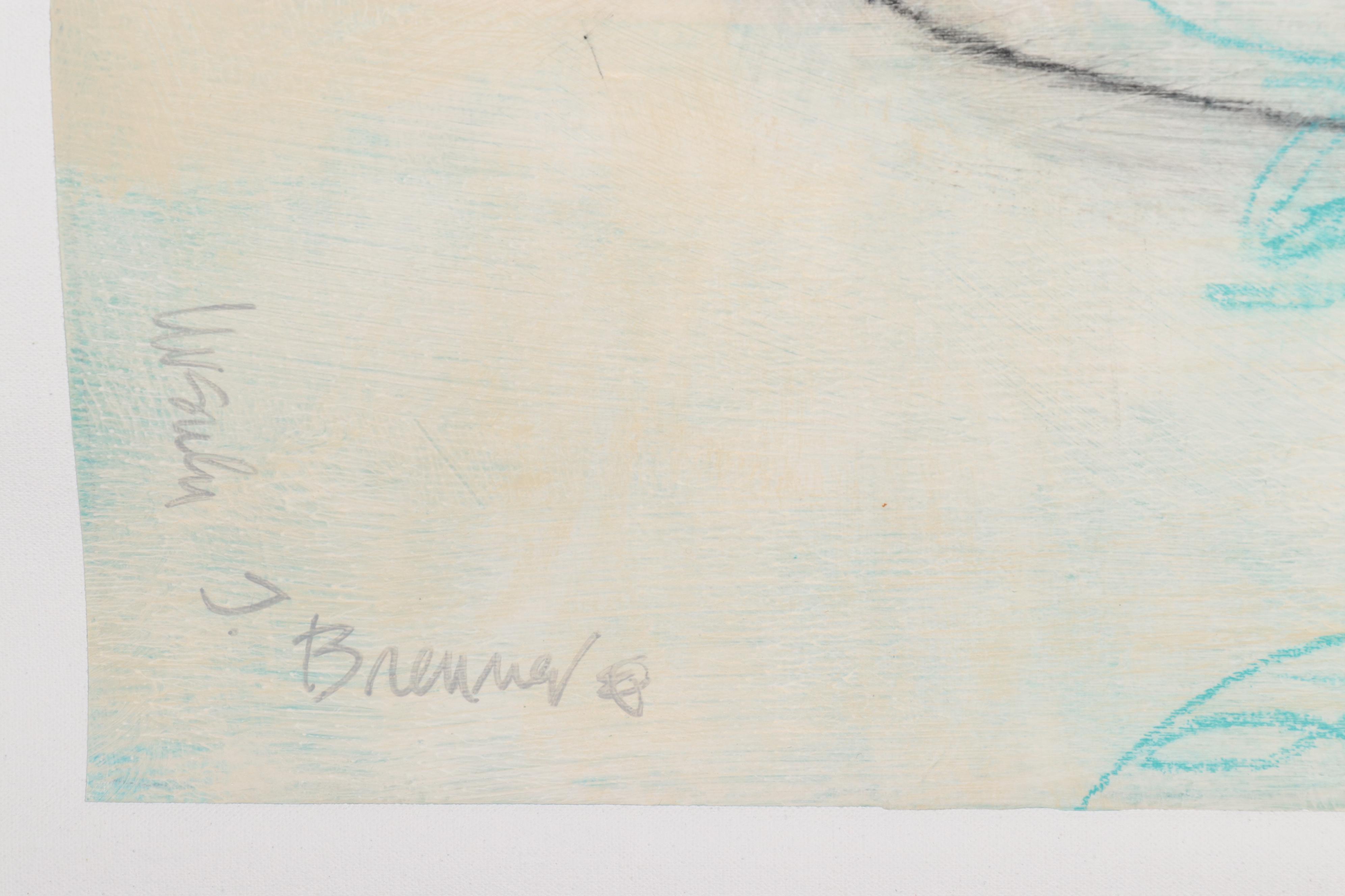 Ursula Brenner Large-Scale Abstract Mixed Media Painting, 21st Century