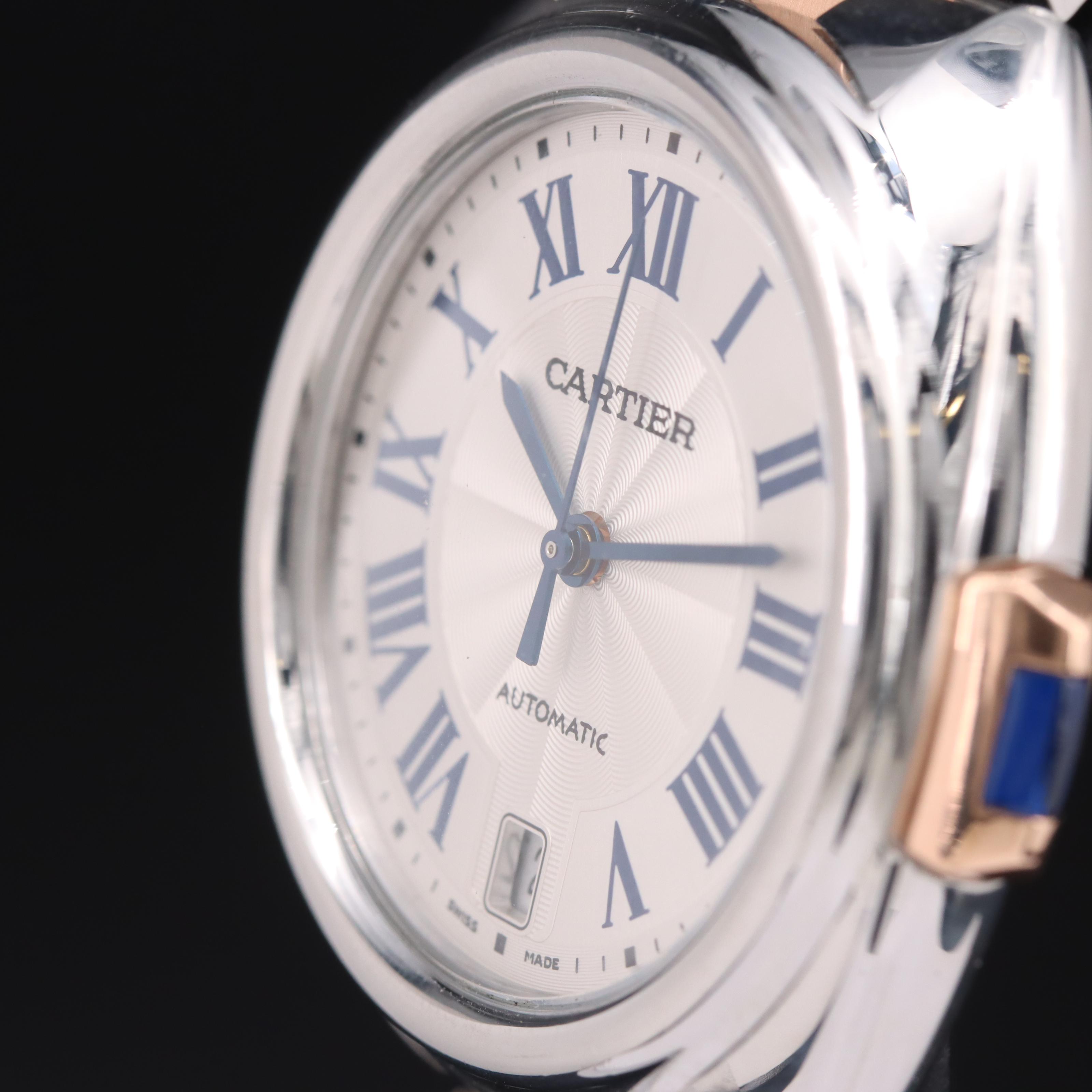 Cartier Clé de Cartier 35mm Stainless Steel Automatic Watch with 18K Accent