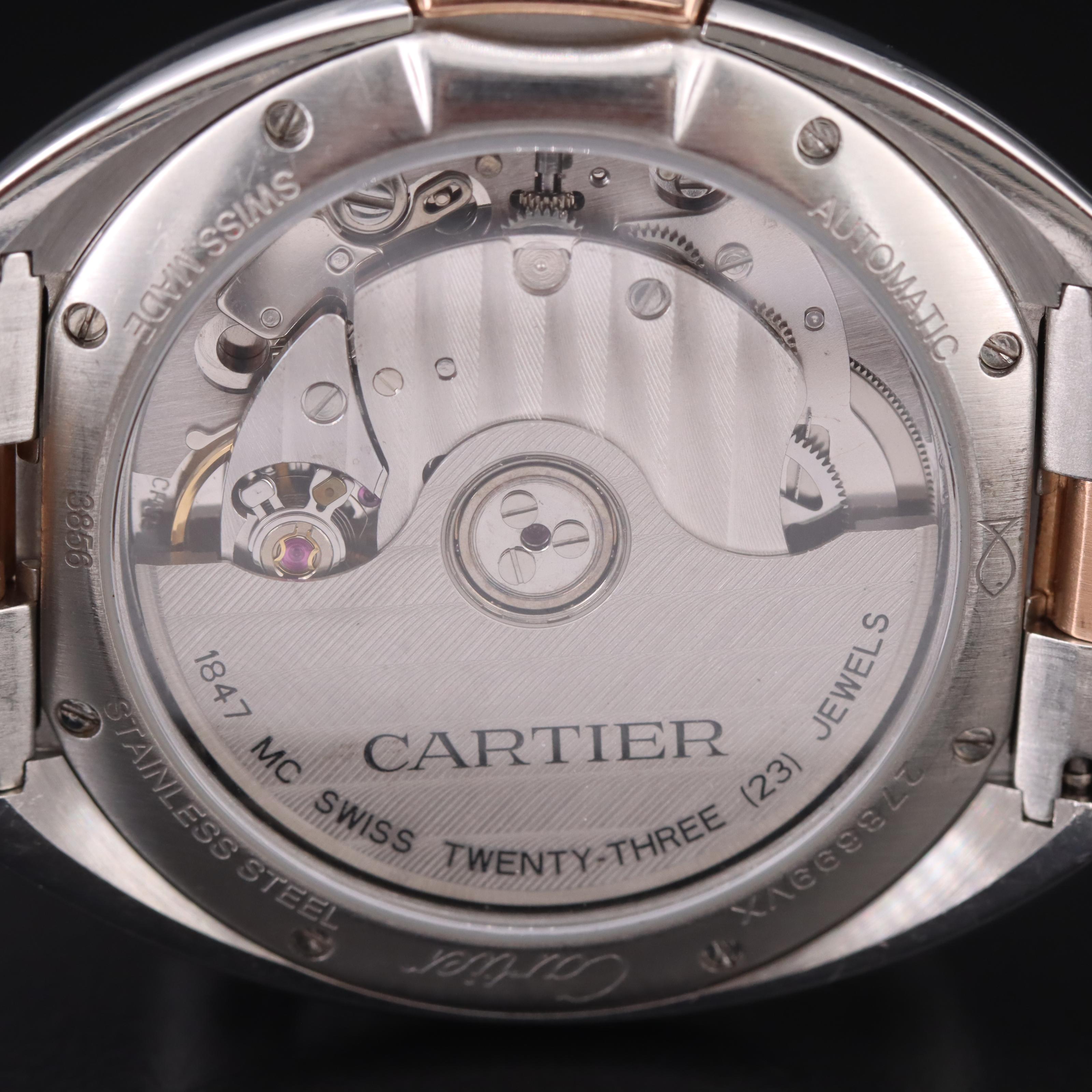 Cartier Clé de Cartier 35mm Stainless Steel Automatic Watch with 18K Accent