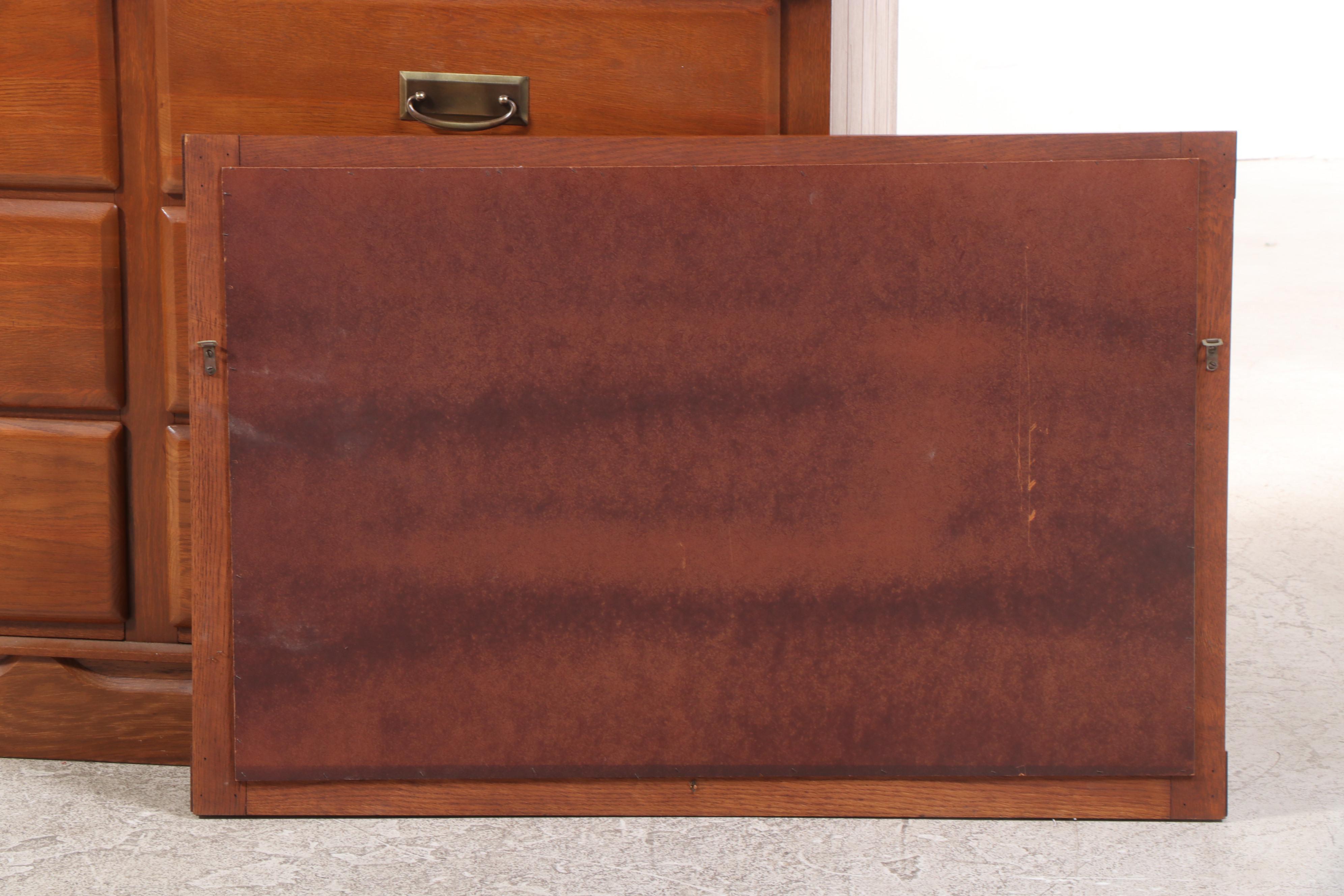 Cavalier Oak Six-Drawer Dresser, Mid-20th Century