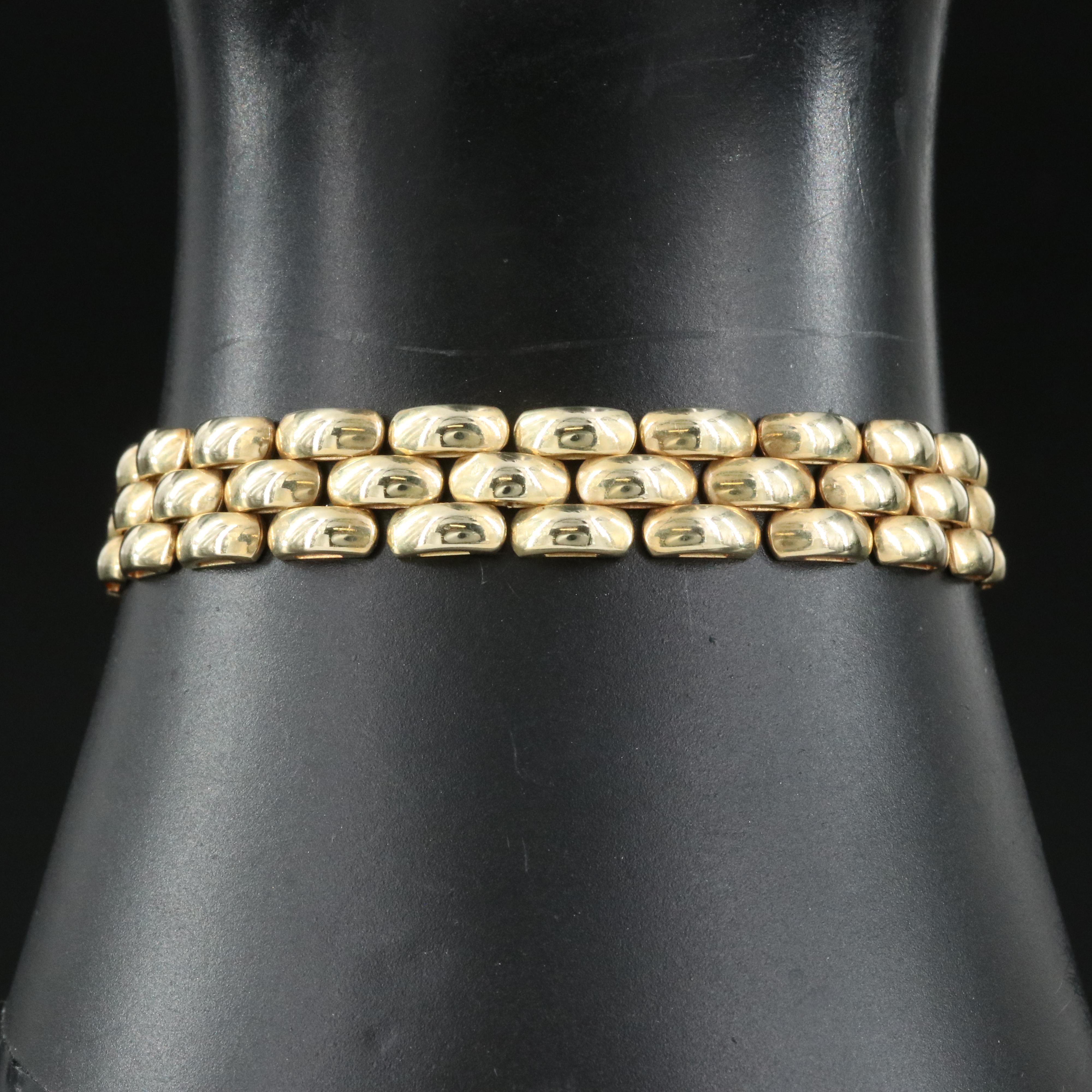 Italian 14K Panther Link Bracelet