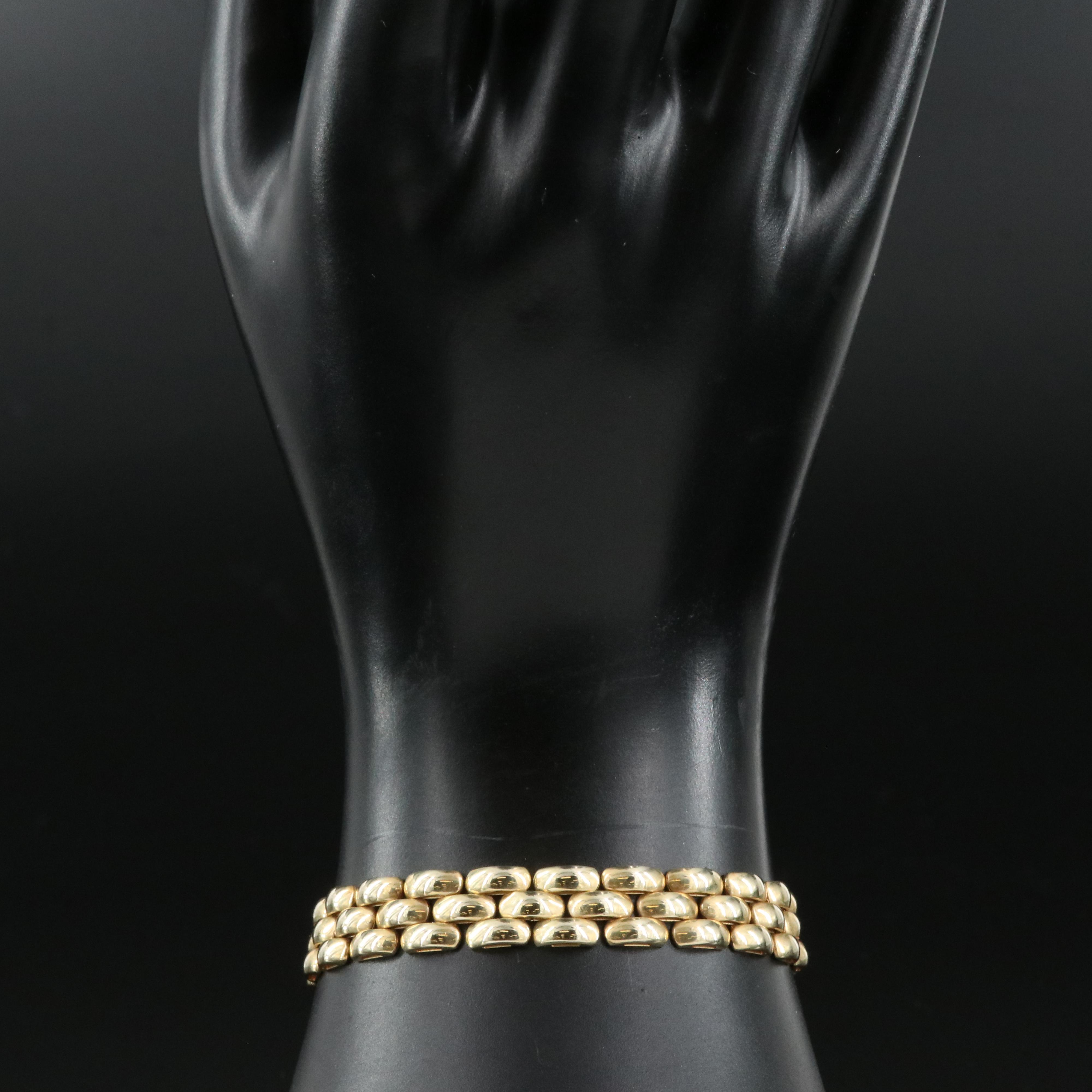 Italian 14K Panther Link Bracelet