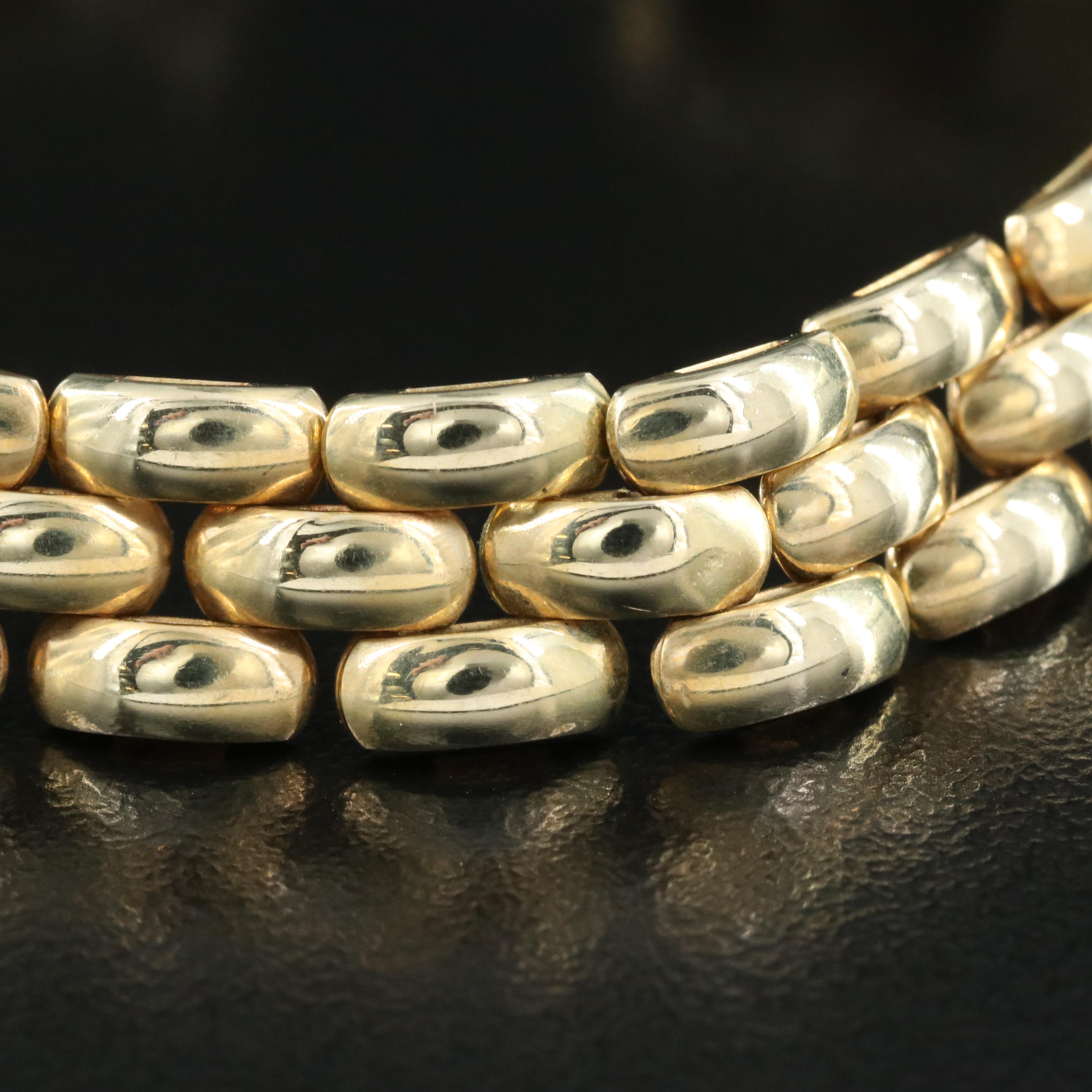 Italian 14K Panther Link Bracelet