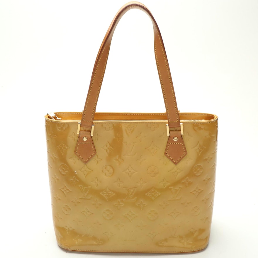 Louis Vuitton Houston Bag in Monogram Vernis and Vachetta Leather