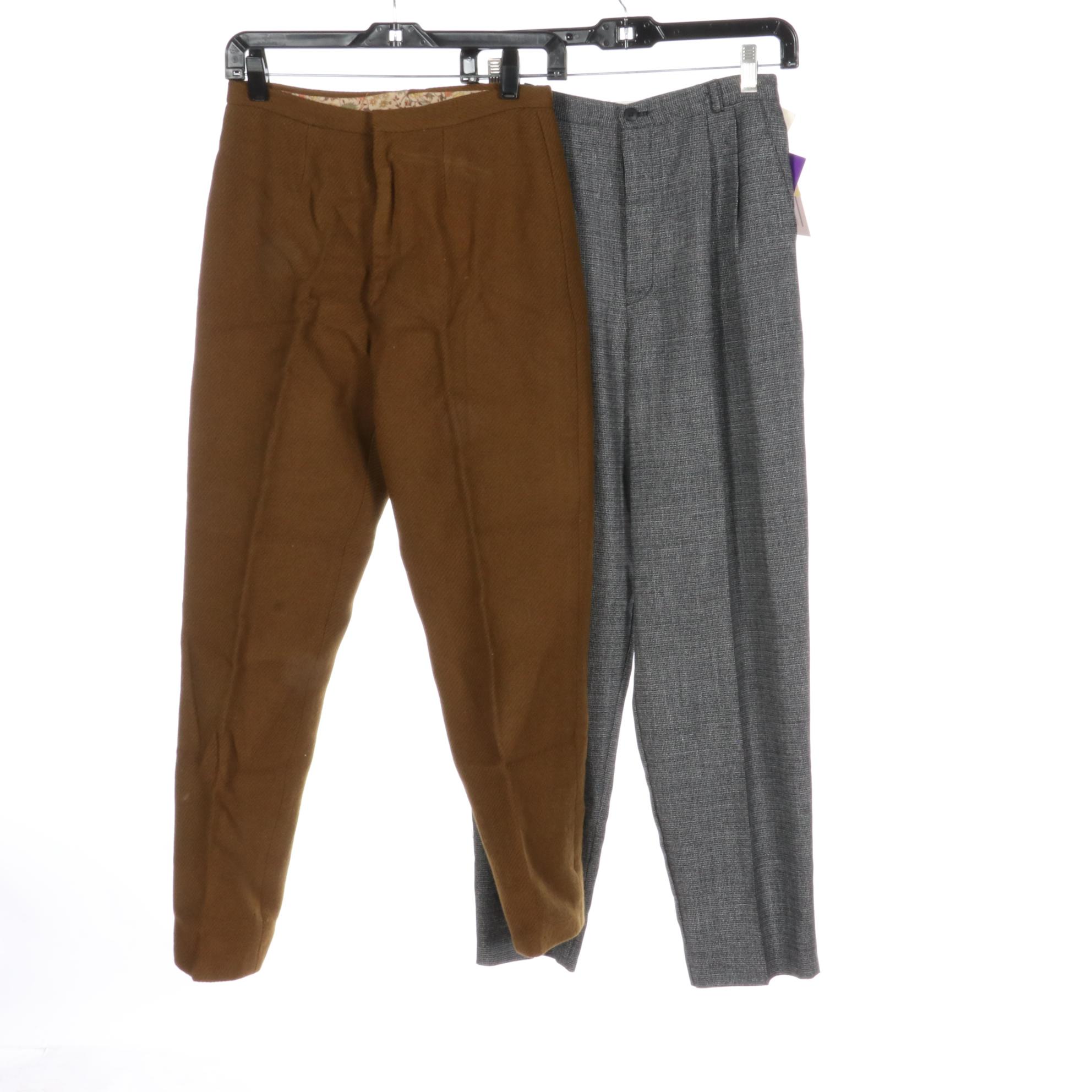 Kasper Pleated Pants, Liz Claiborne Corduroys with Men's Farah, Sears Pants