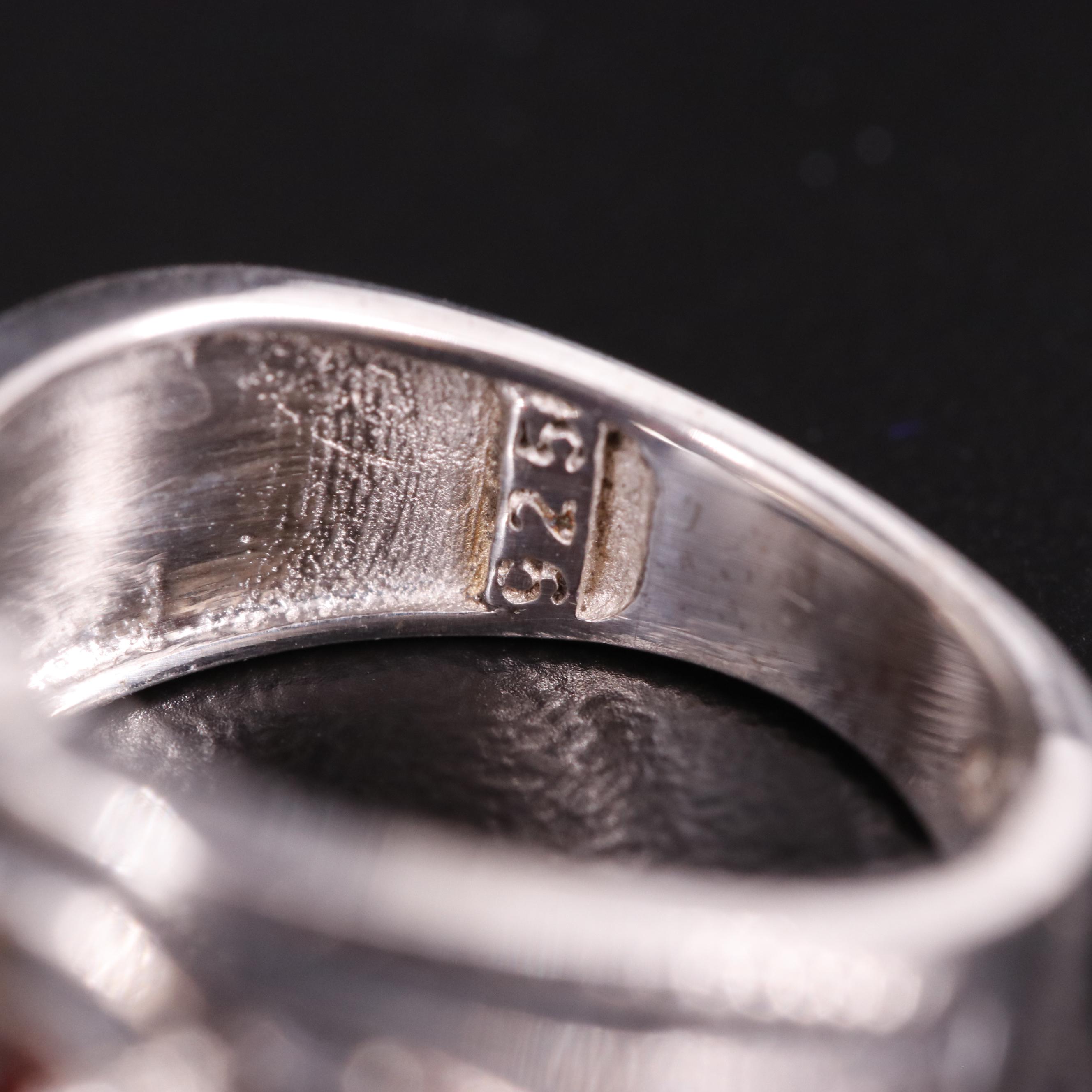 Sterling Garnet Bypass Ring