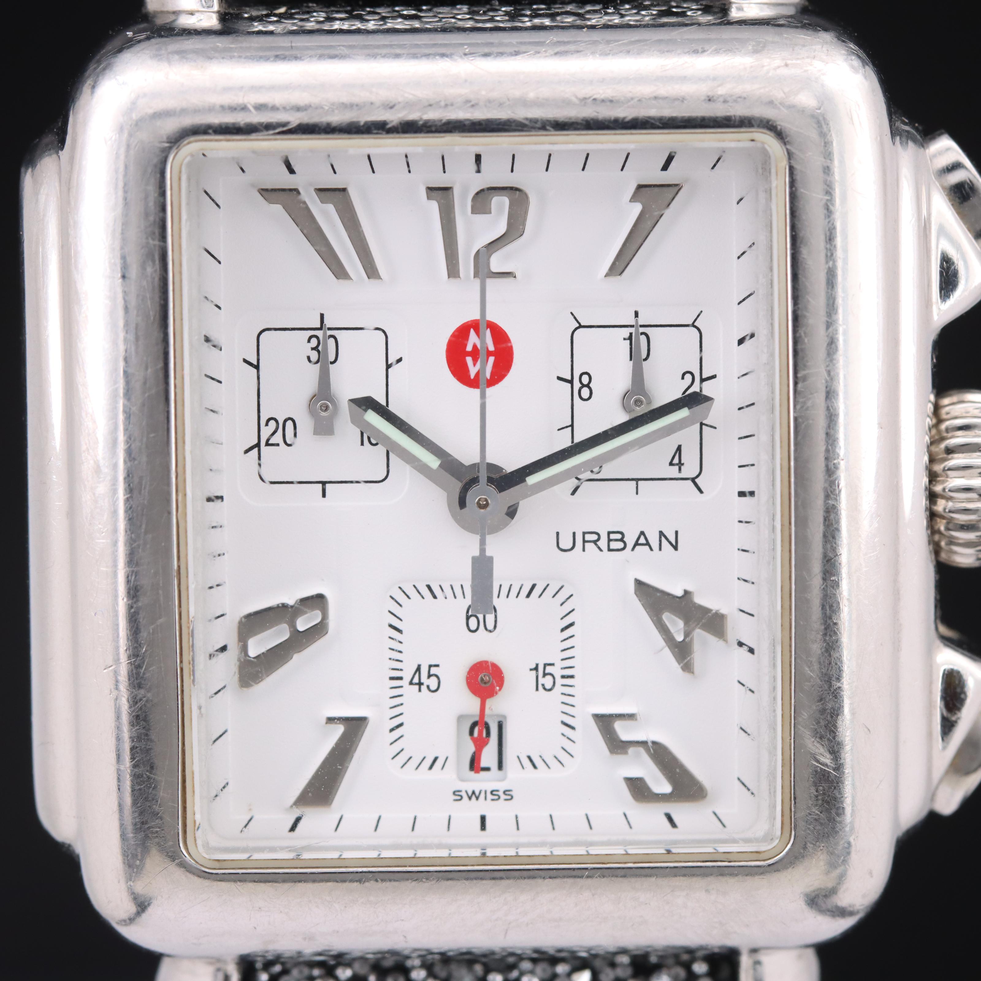 Michele Urban Chronograph Stainless Steel Watch