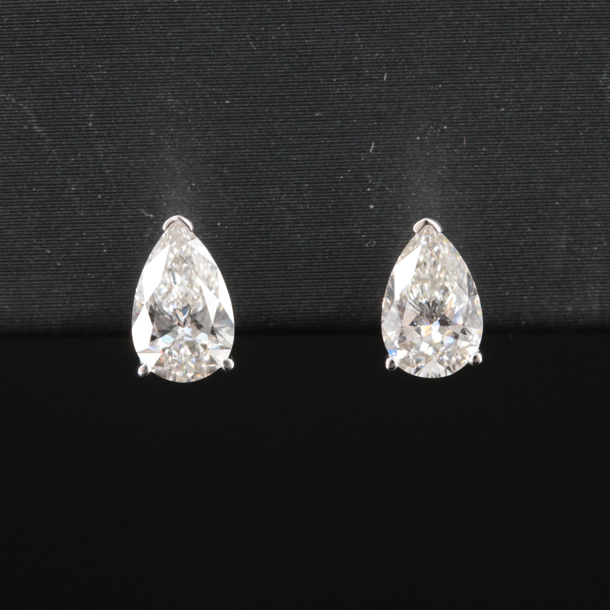 Platinum 1.47 CTW Lab Grown Stud Earrings
