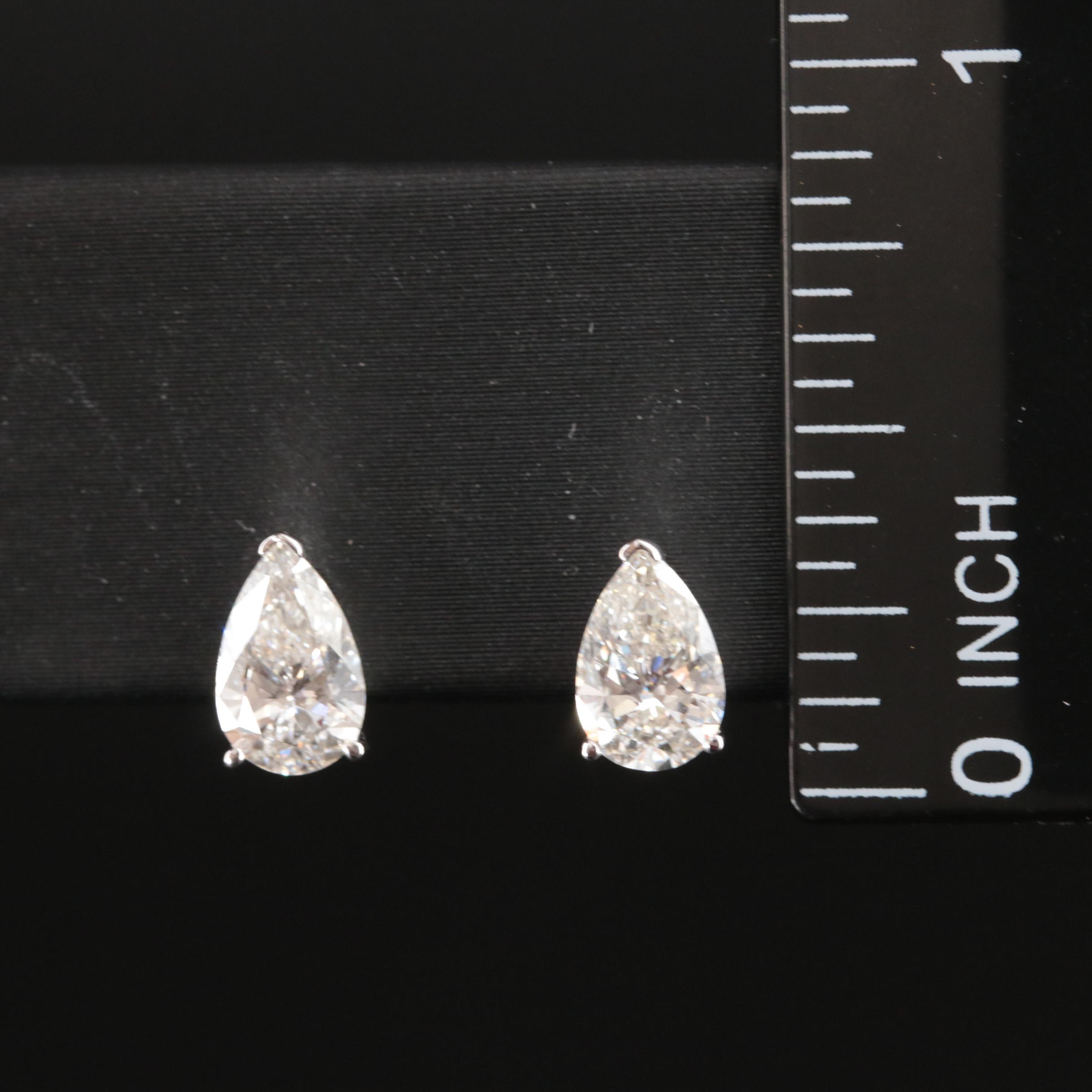 Platinum 1.47 CTW Lab Grown Stud Earrings