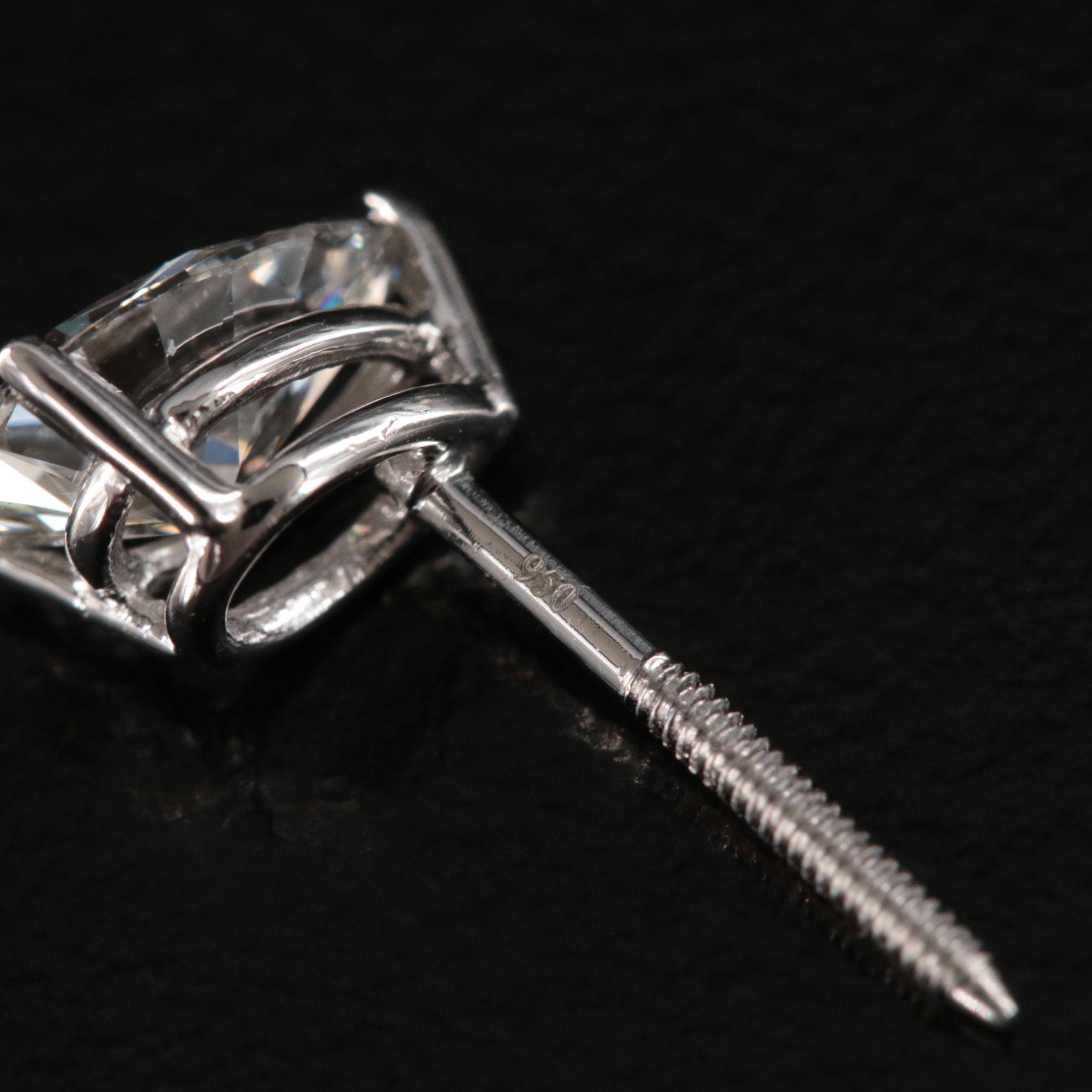 Platinum 1.47 CTW Lab Grown Stud Earrings