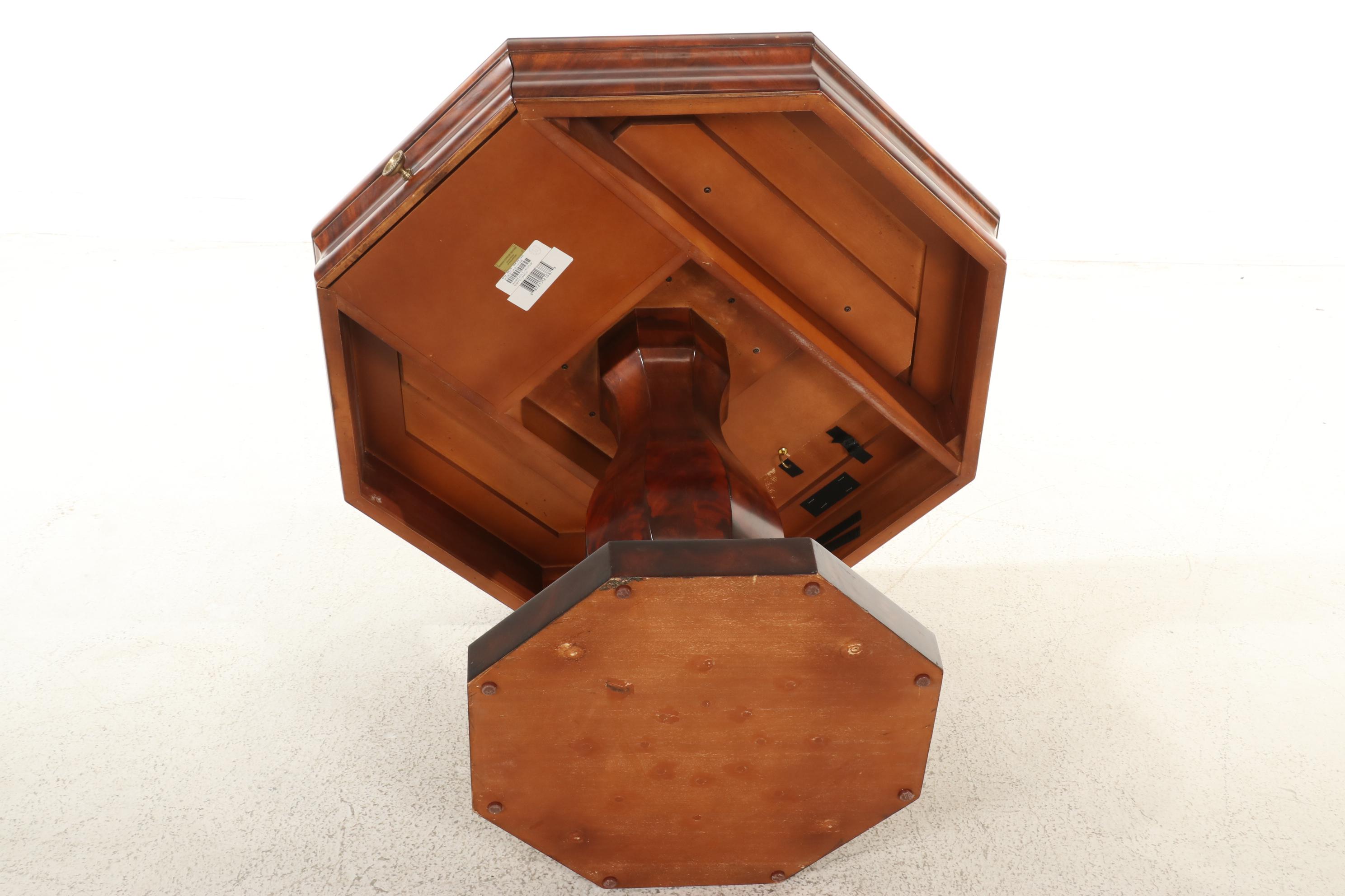 Henredon Biedermeier Style Mahogany-Veneered Octagonal Pedestal Table