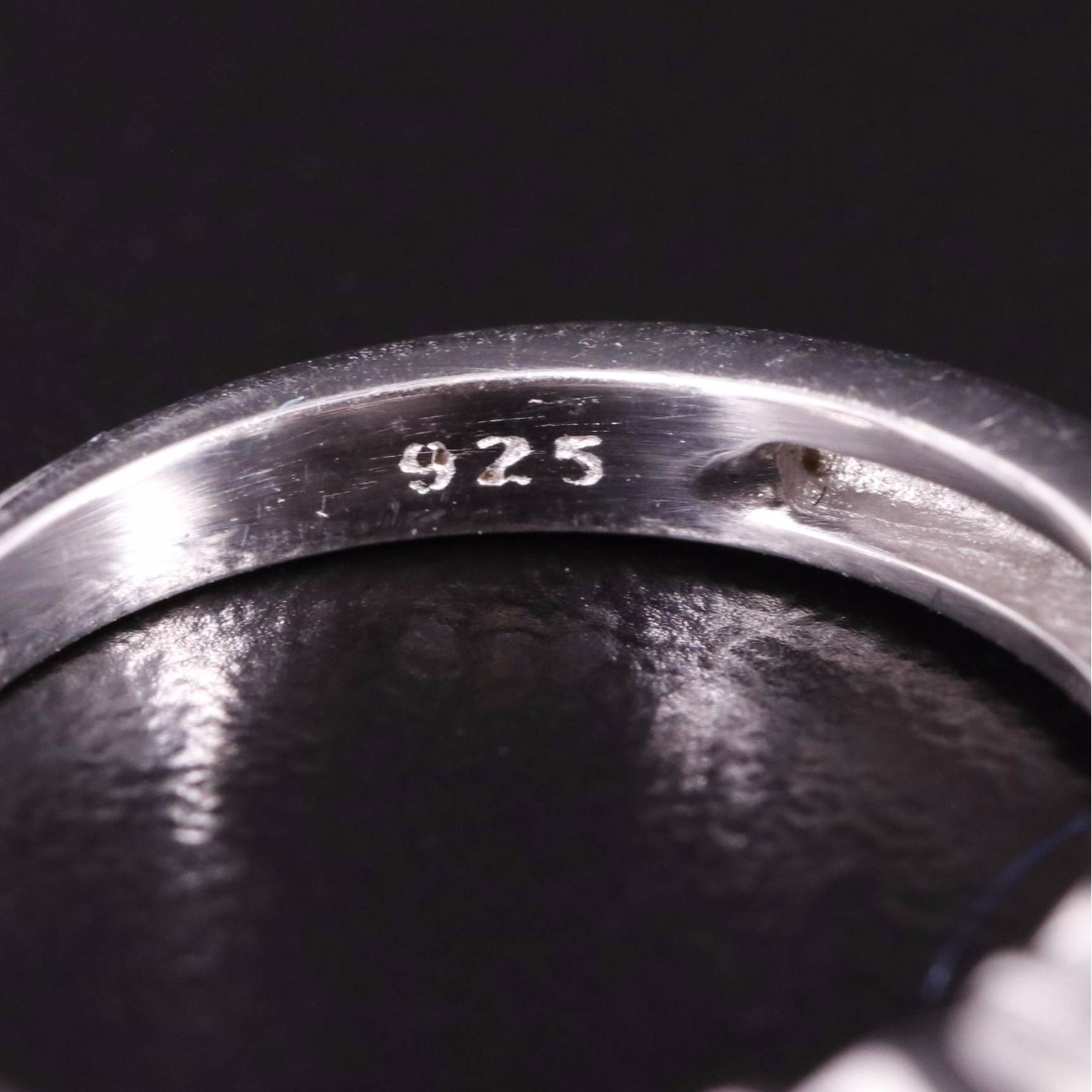 Sterling Three Stone Diamond Ring