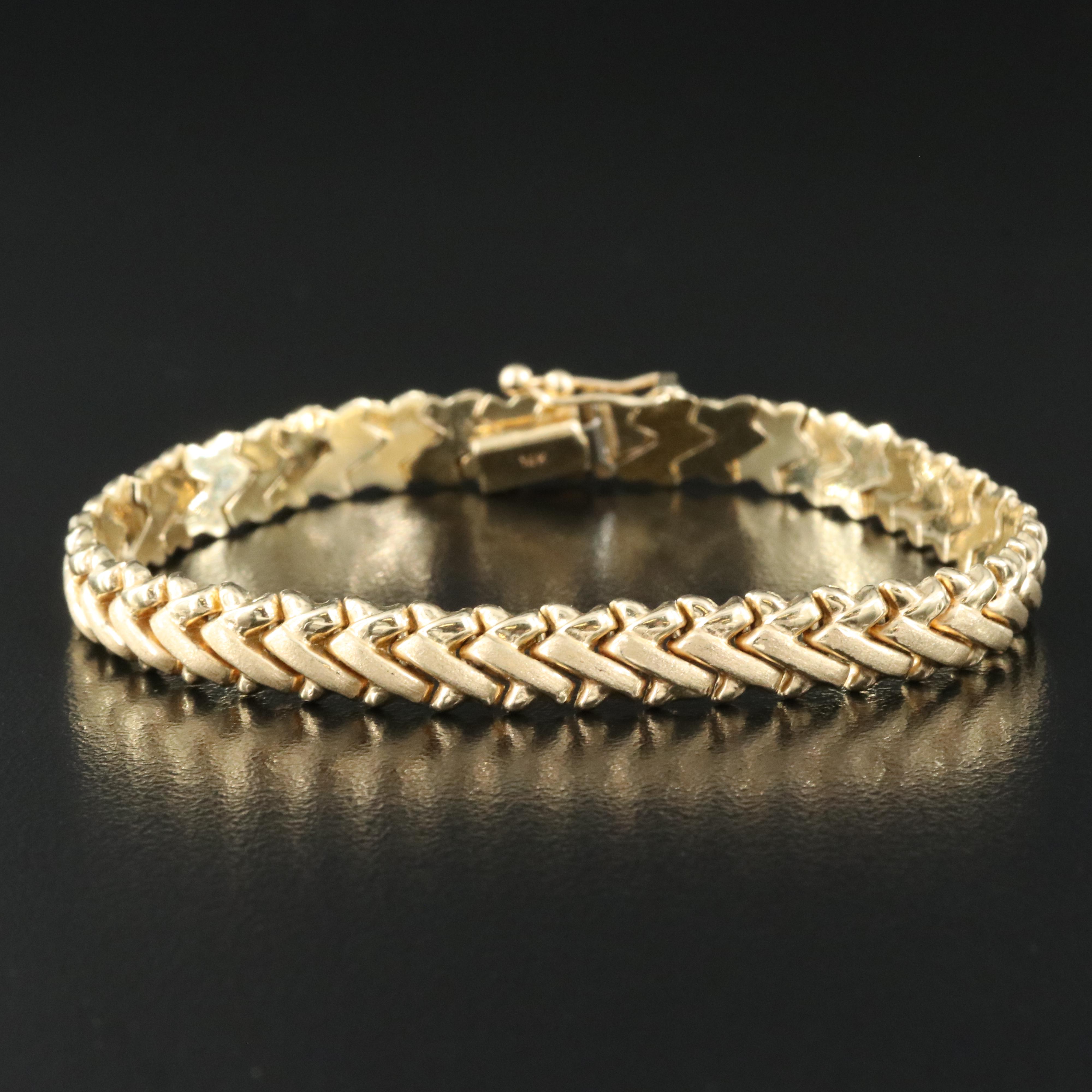 14K Fancy Link Bracelet