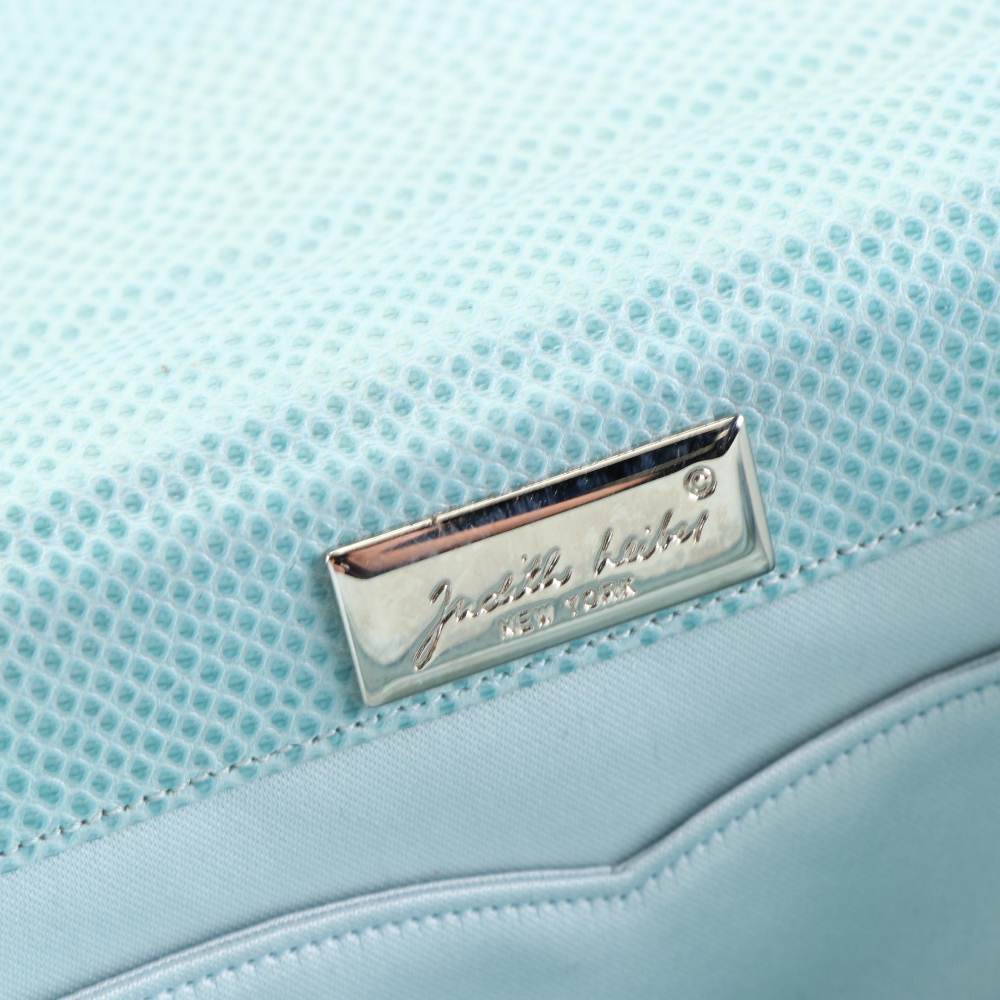 Judith Leiber Karung Skin Clutch Purse with Detachable Strap