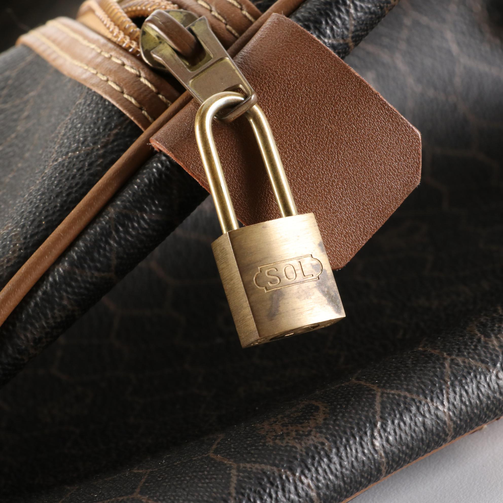 Christian Dior Boston Bag Duffel in Honeycomb Coated Canvas with Leather Trim