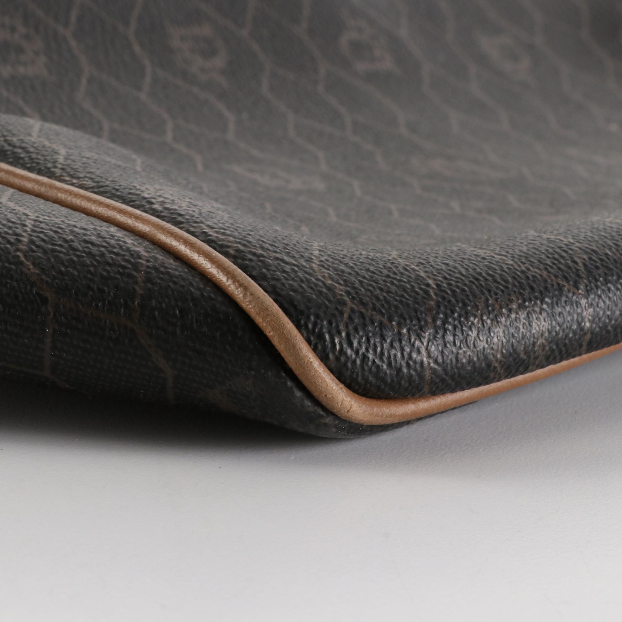 Christian Dior Boston Bag Duffel in Honeycomb Coated Canvas with Leather Trim