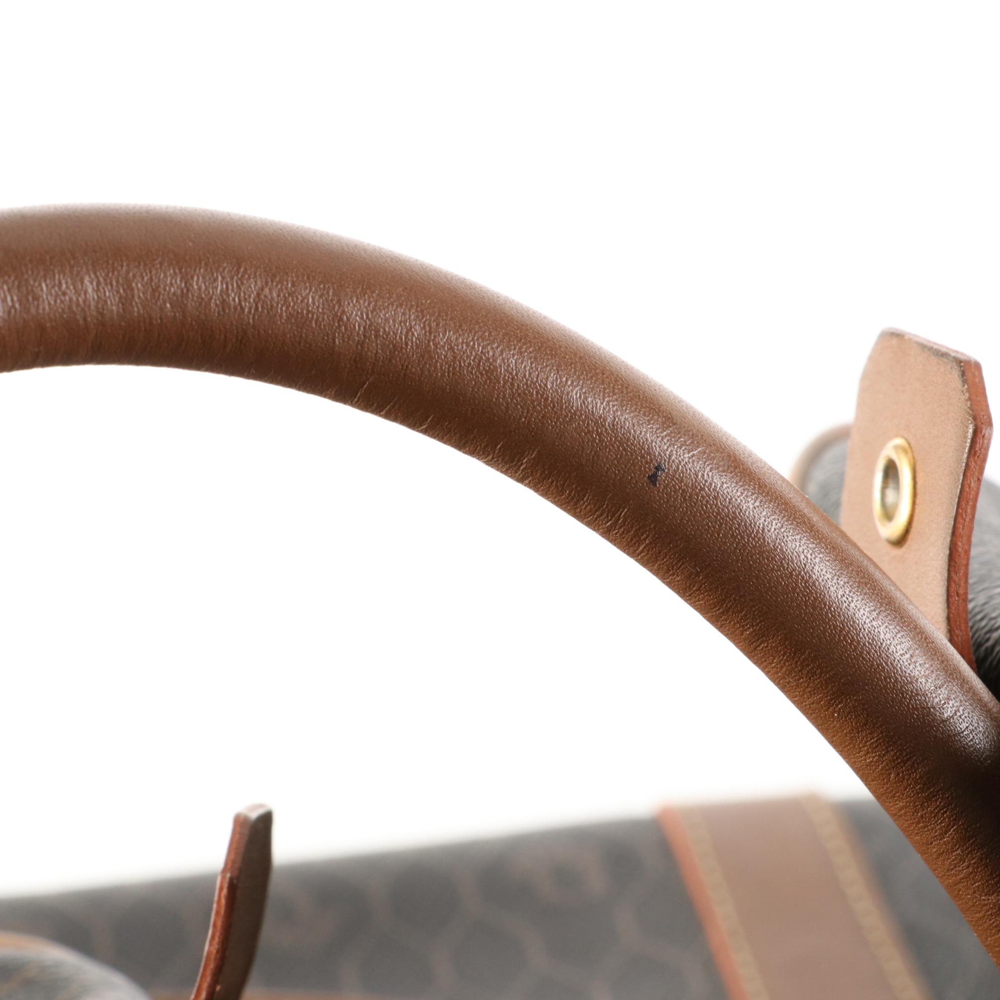 Christian Dior Boston Bag Duffel in Honeycomb Coated Canvas with Leather Trim