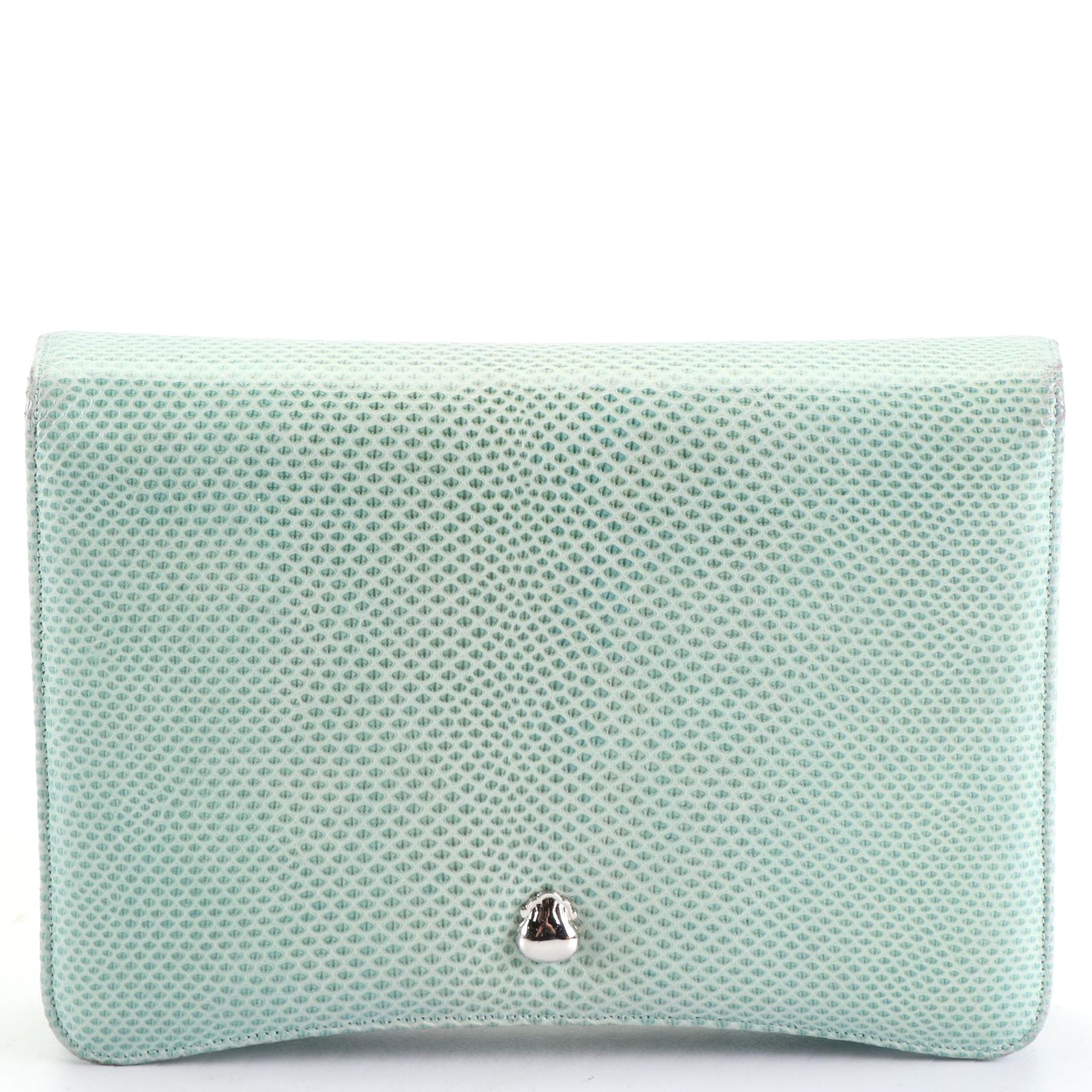 Judith Leiber Karung Skin Clutch Purse with Detachable Strap