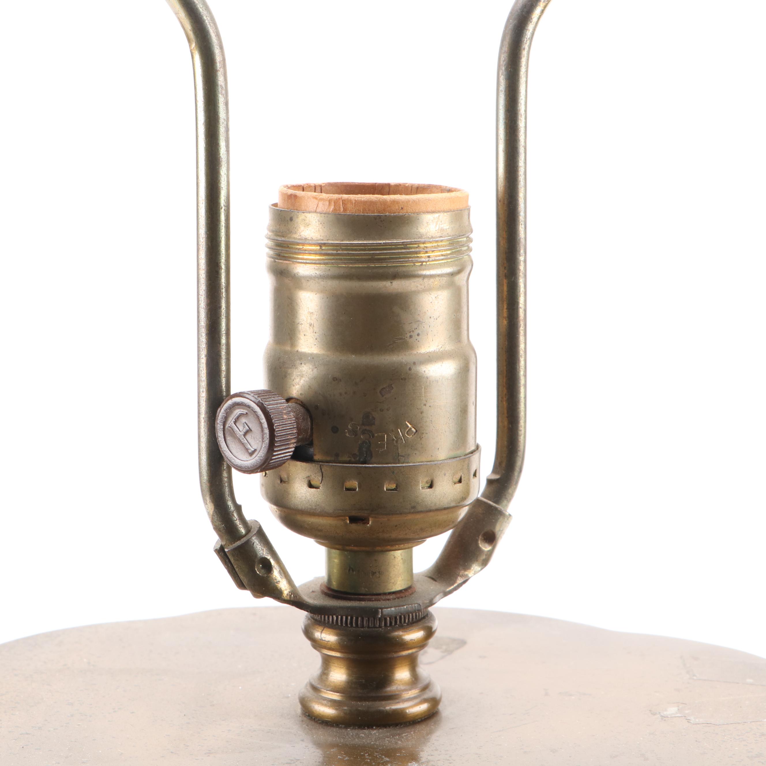 Chinese Cloisonné Shou Character Lobed Vase Table Lamp, Early to Mid-20th C.