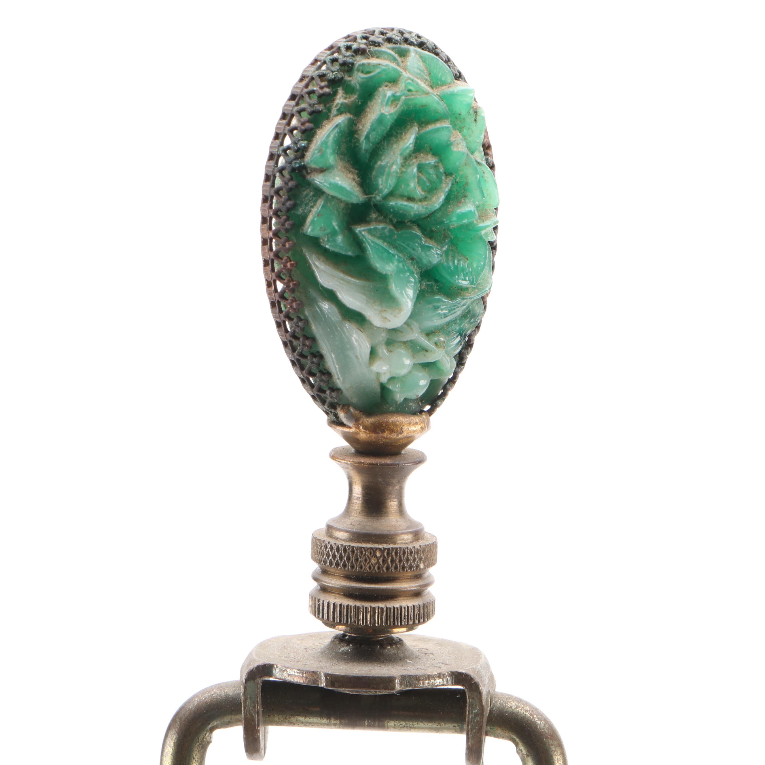 Chinese Cloisonné Shou Character Lobed Vase Table Lamp, Early to Mid-20th C.