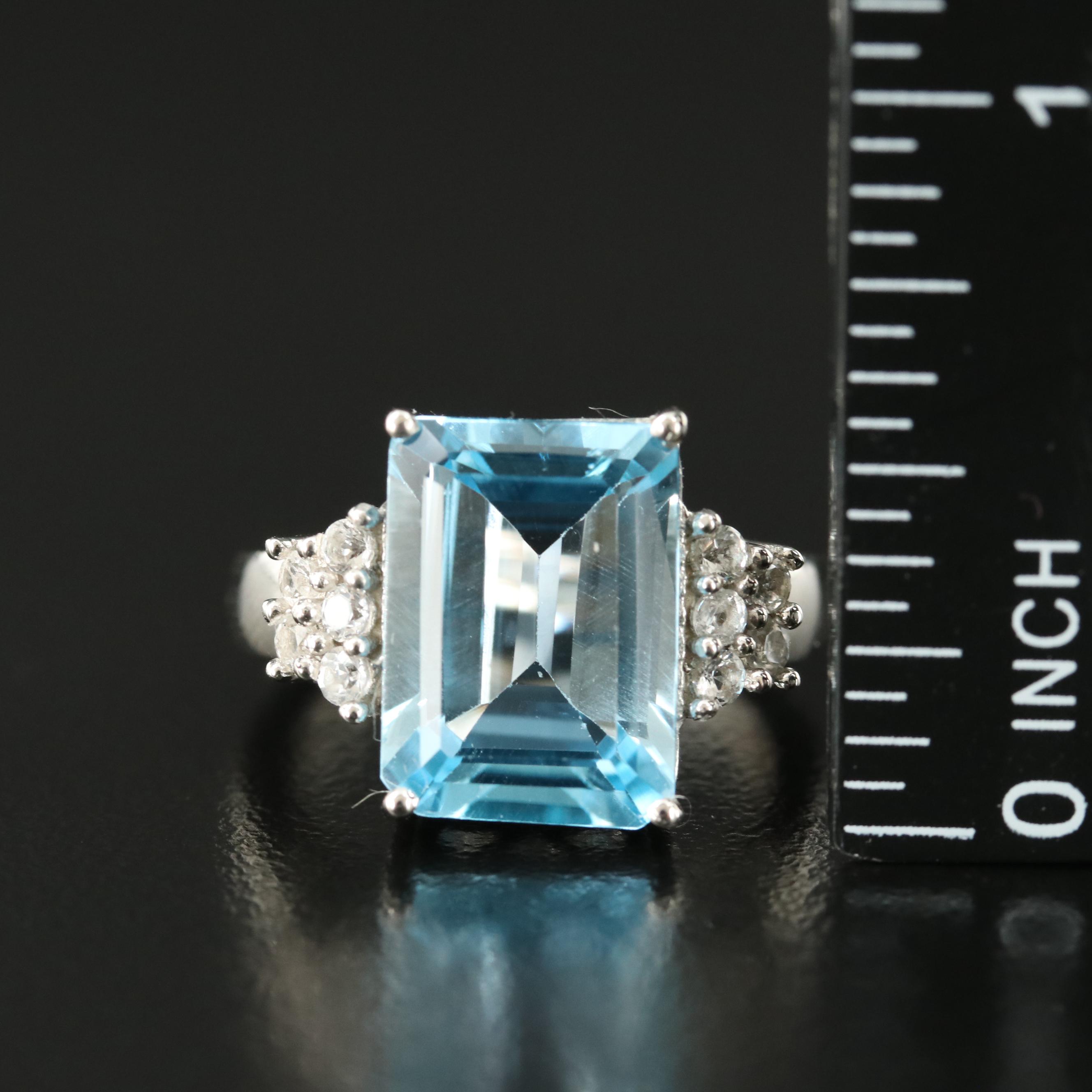 Sterling Swiss Blue Topaz Ring