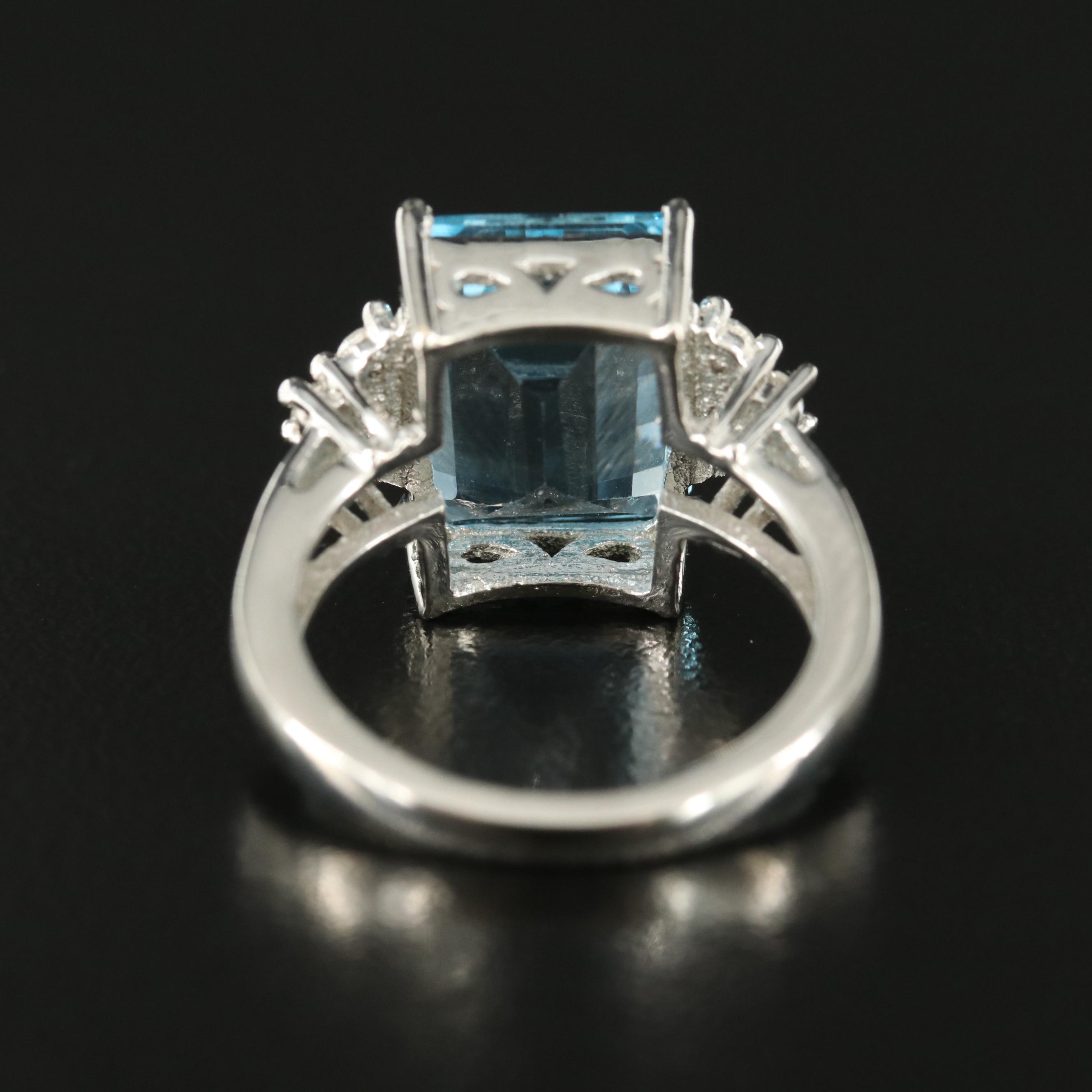 Sterling Swiss Blue Topaz Ring