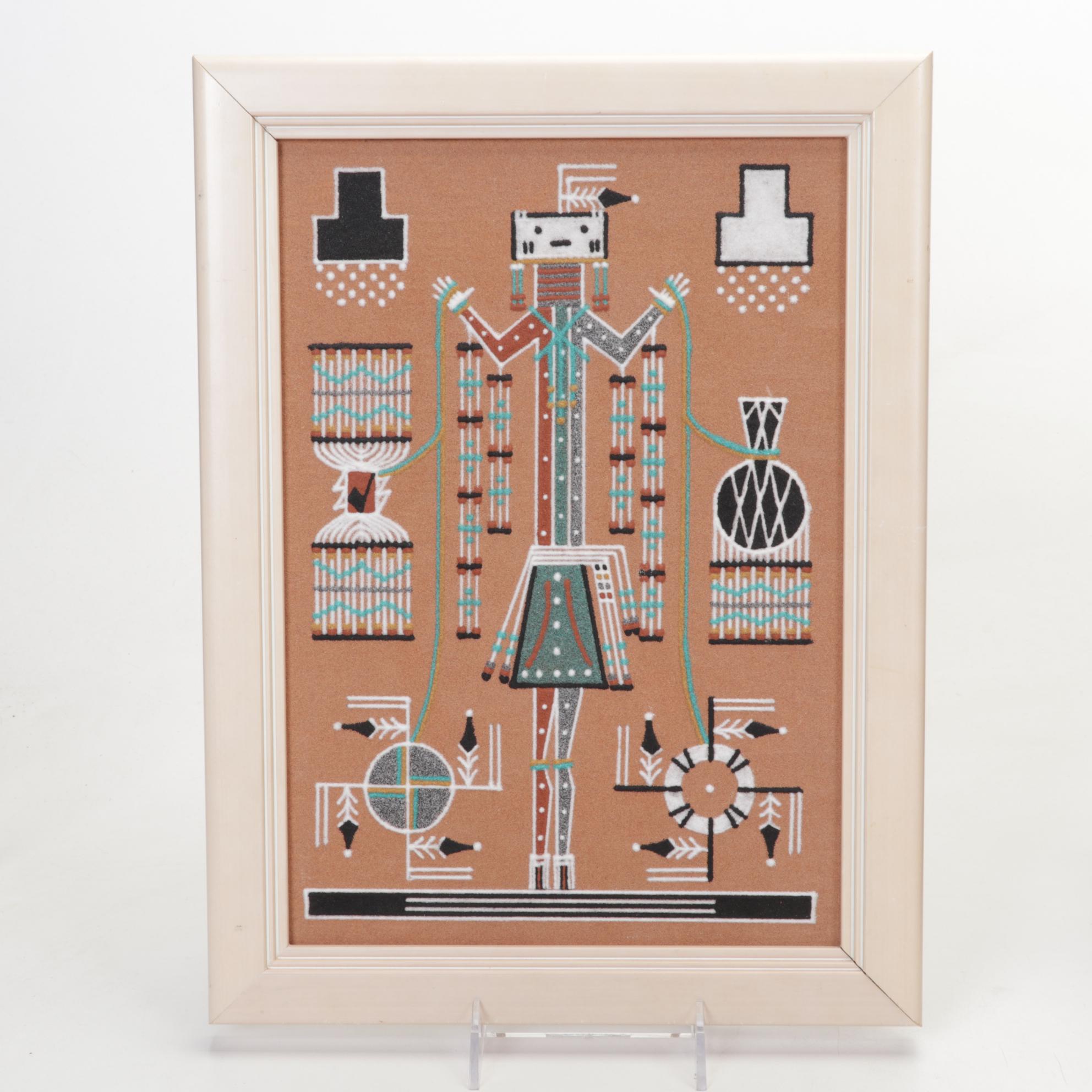 Navajo Sandpaintings with Acoma Pottery and Assorted Collection