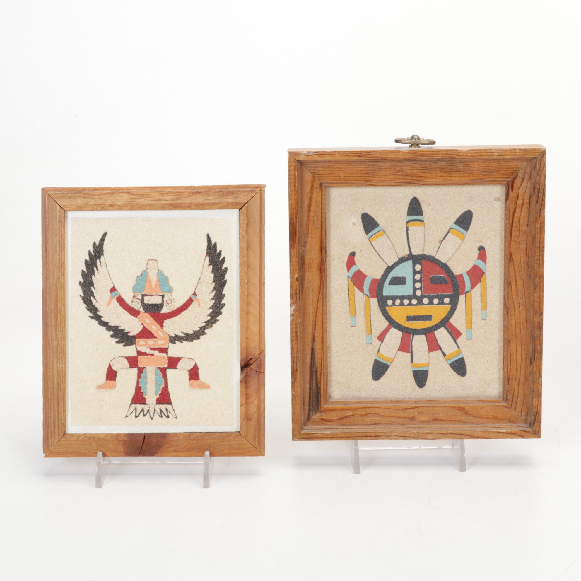 Navajo Sandpaintings with Acoma Pottery and Assorted Collection