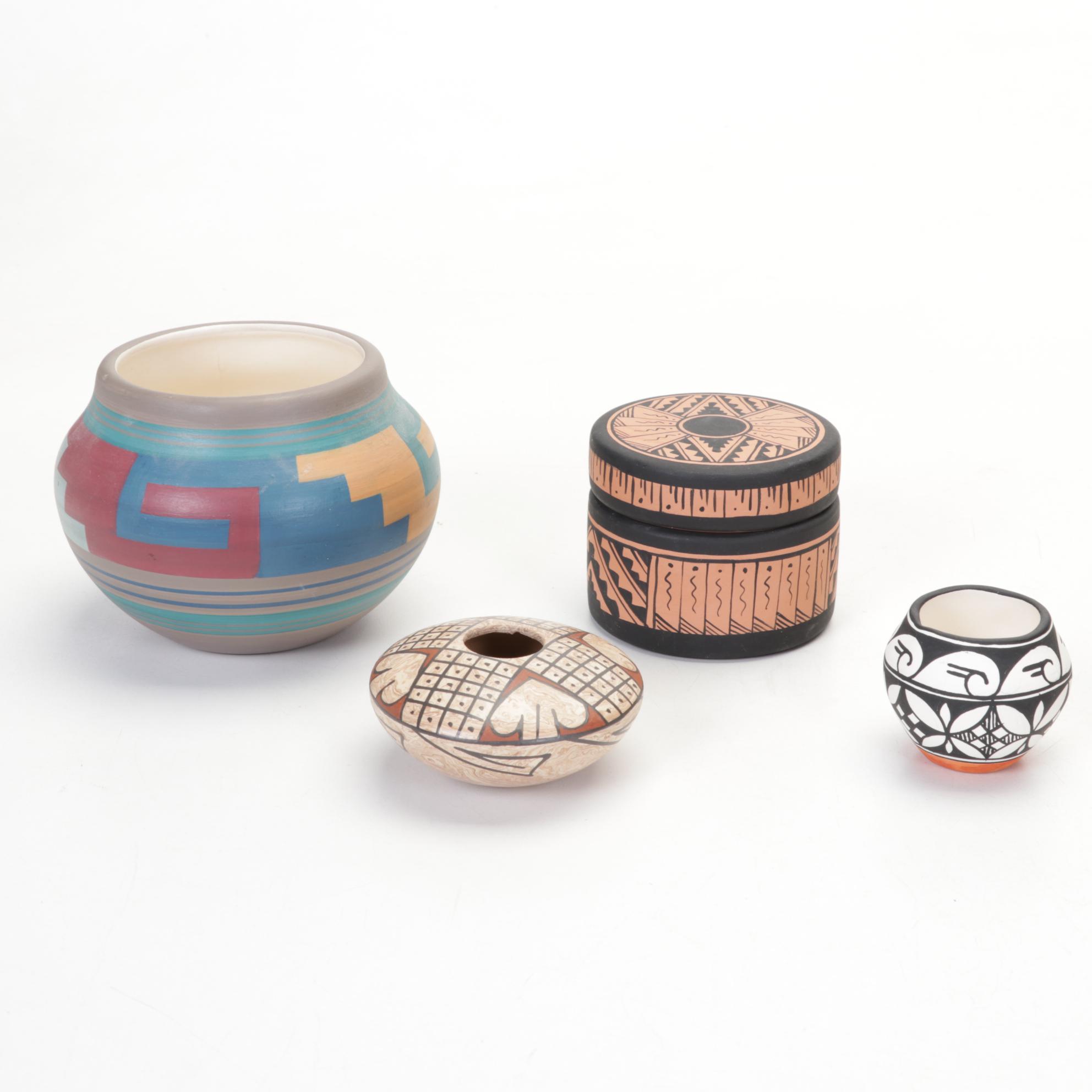 Navajo Sandpaintings with Acoma Pottery and Assorted Collection