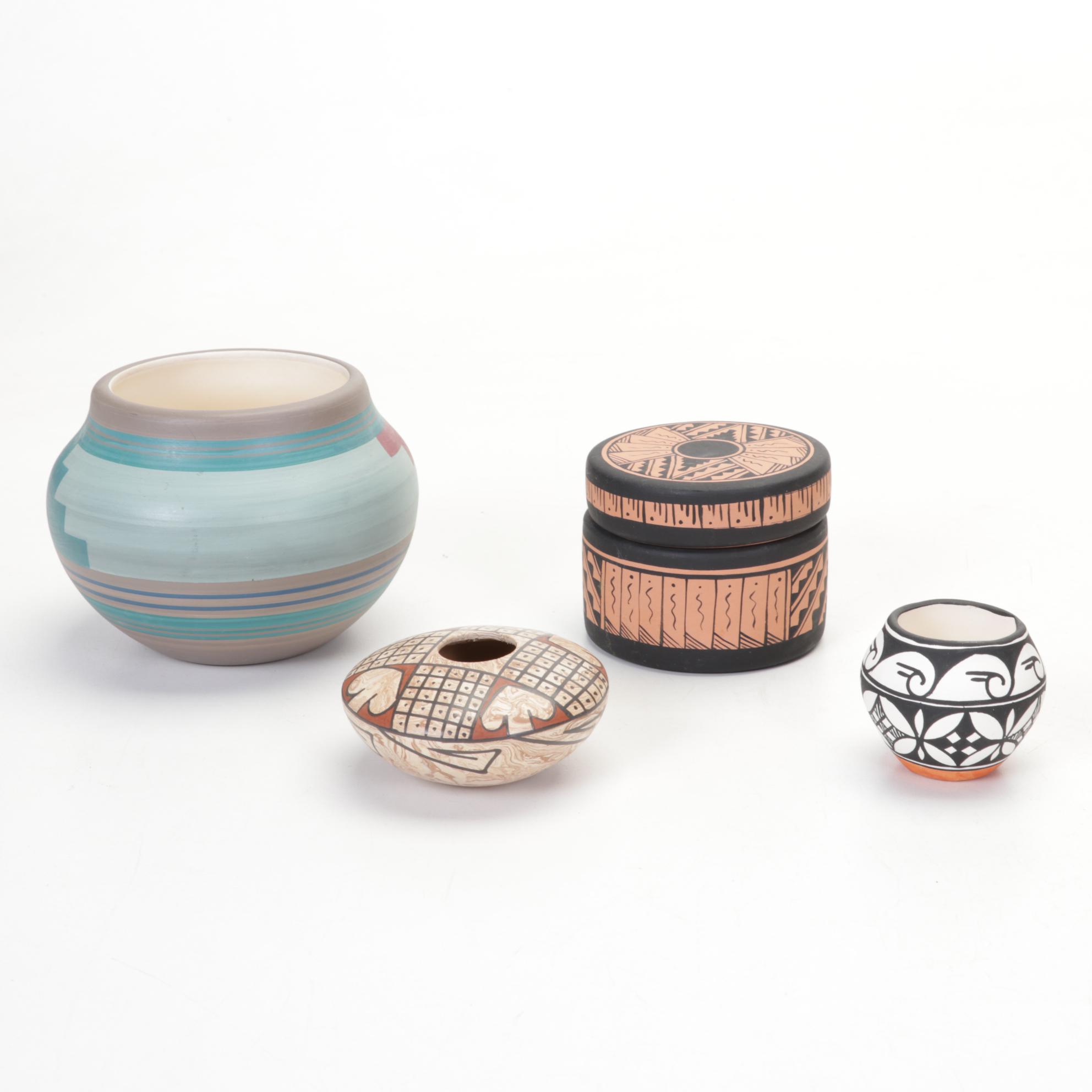 Navajo Sandpaintings with Acoma Pottery and Assorted Collection