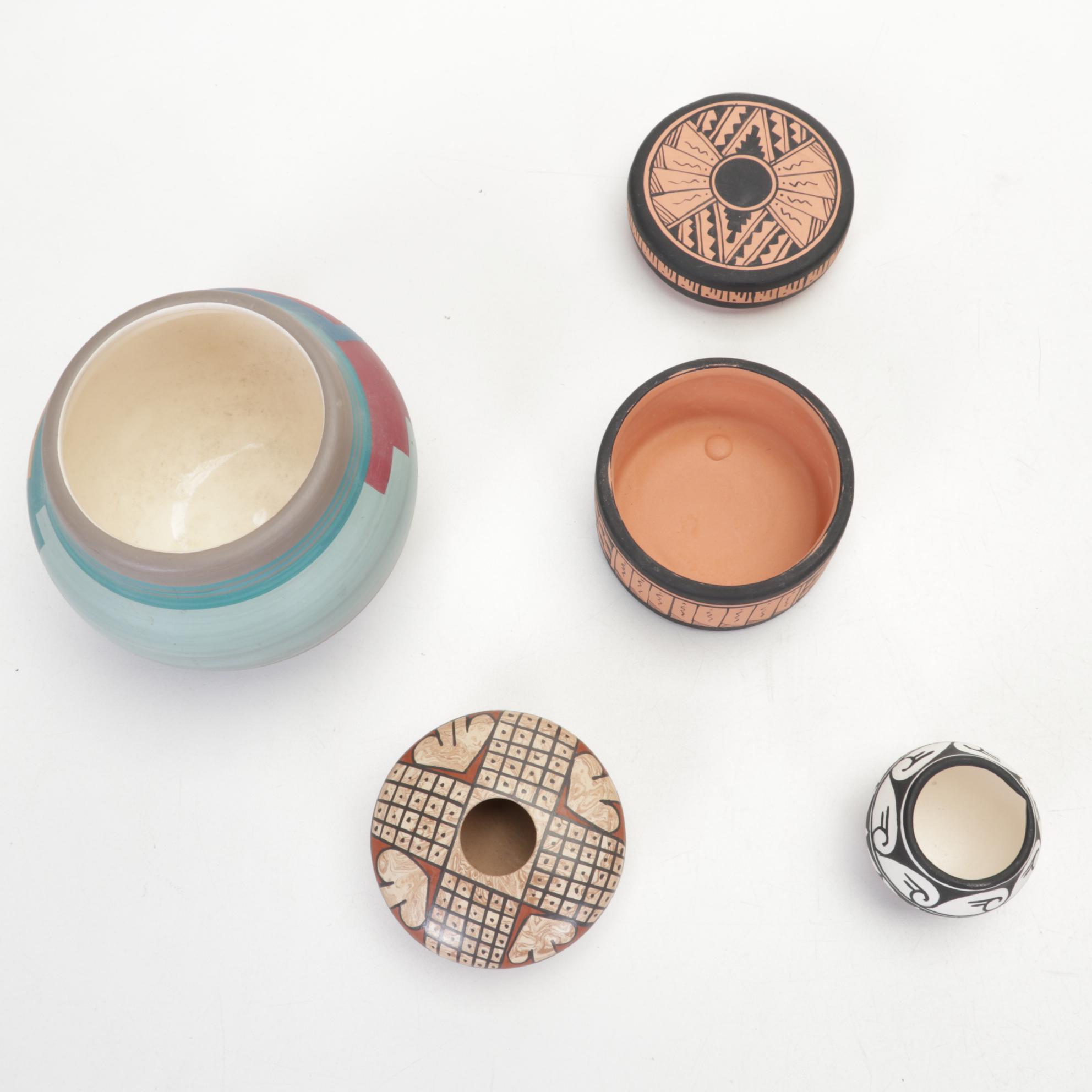 Navajo Sandpaintings with Acoma Pottery and Assorted Collection