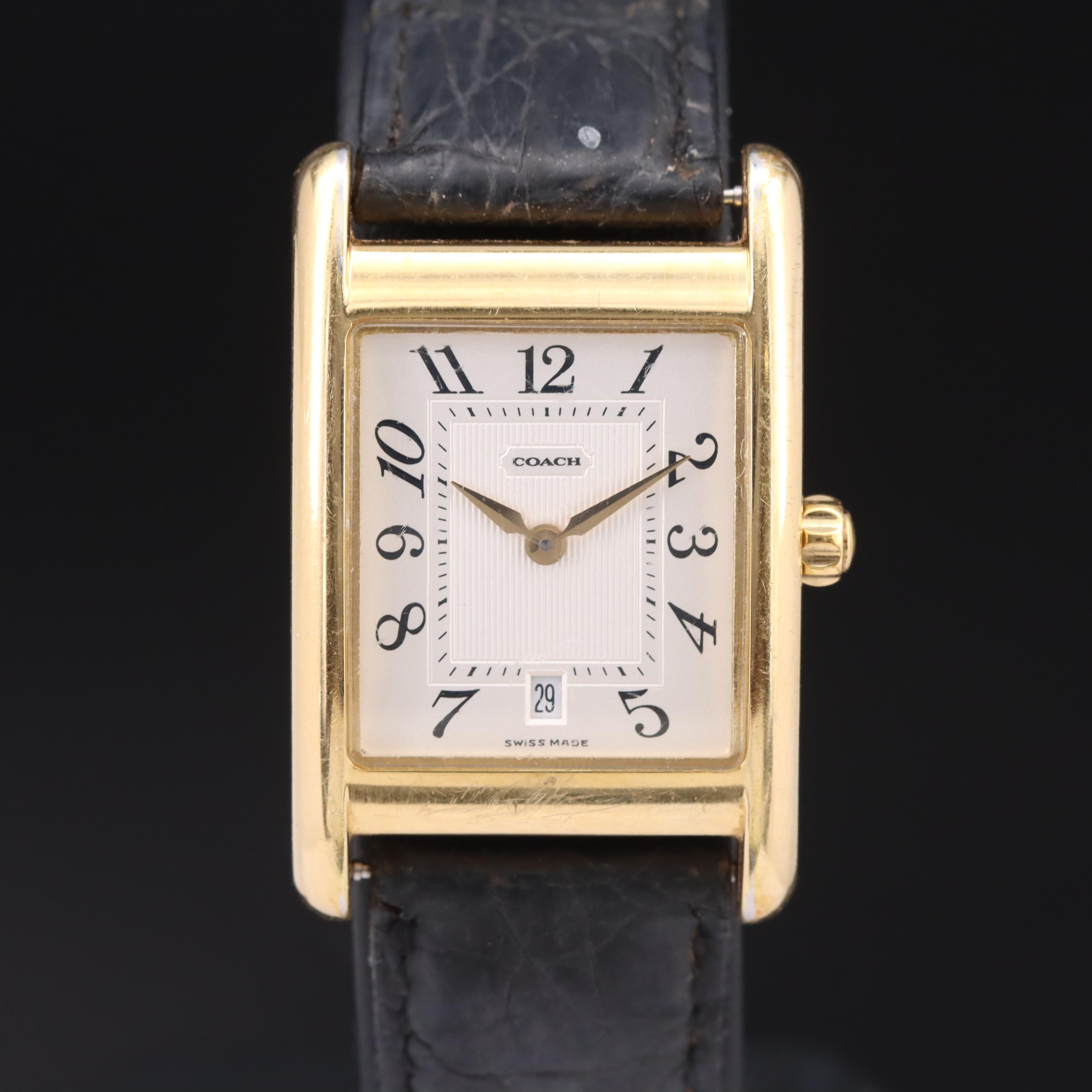 Coach Quartz Date Watch with Extra Engineer Bracelet