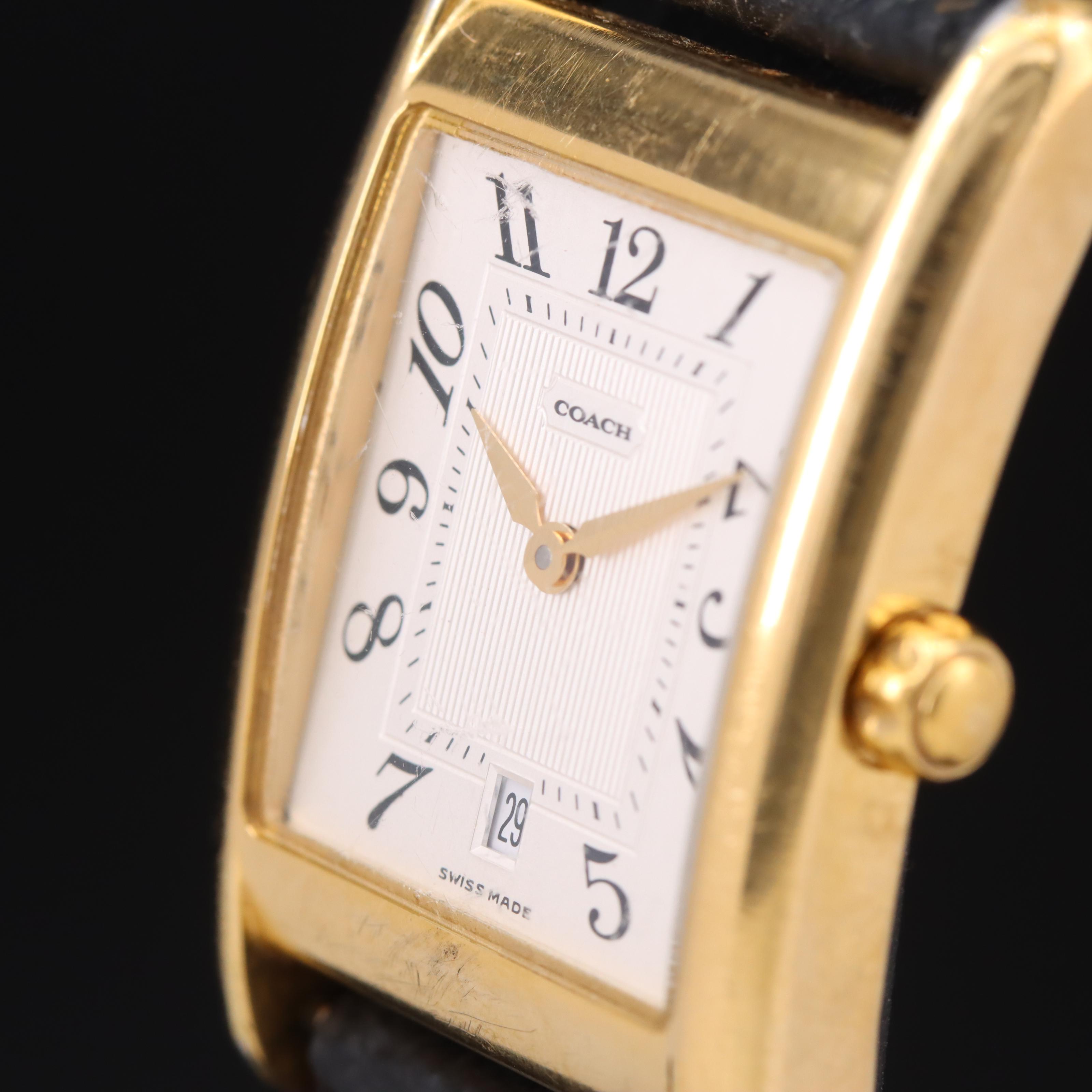 Coach Quartz Date Watch with Extra Engineer Bracelet