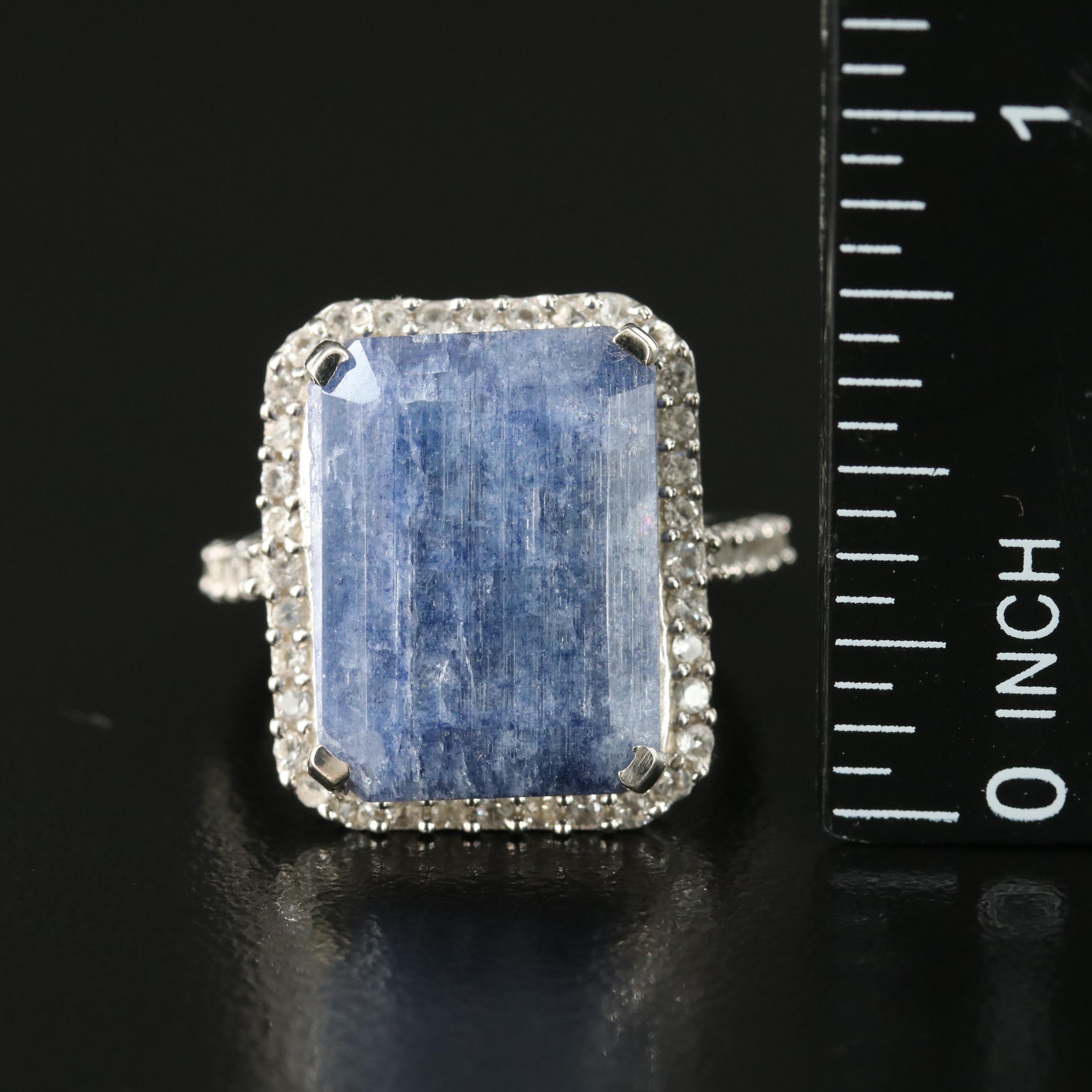 Sterling Beryl and White Topaz Rings