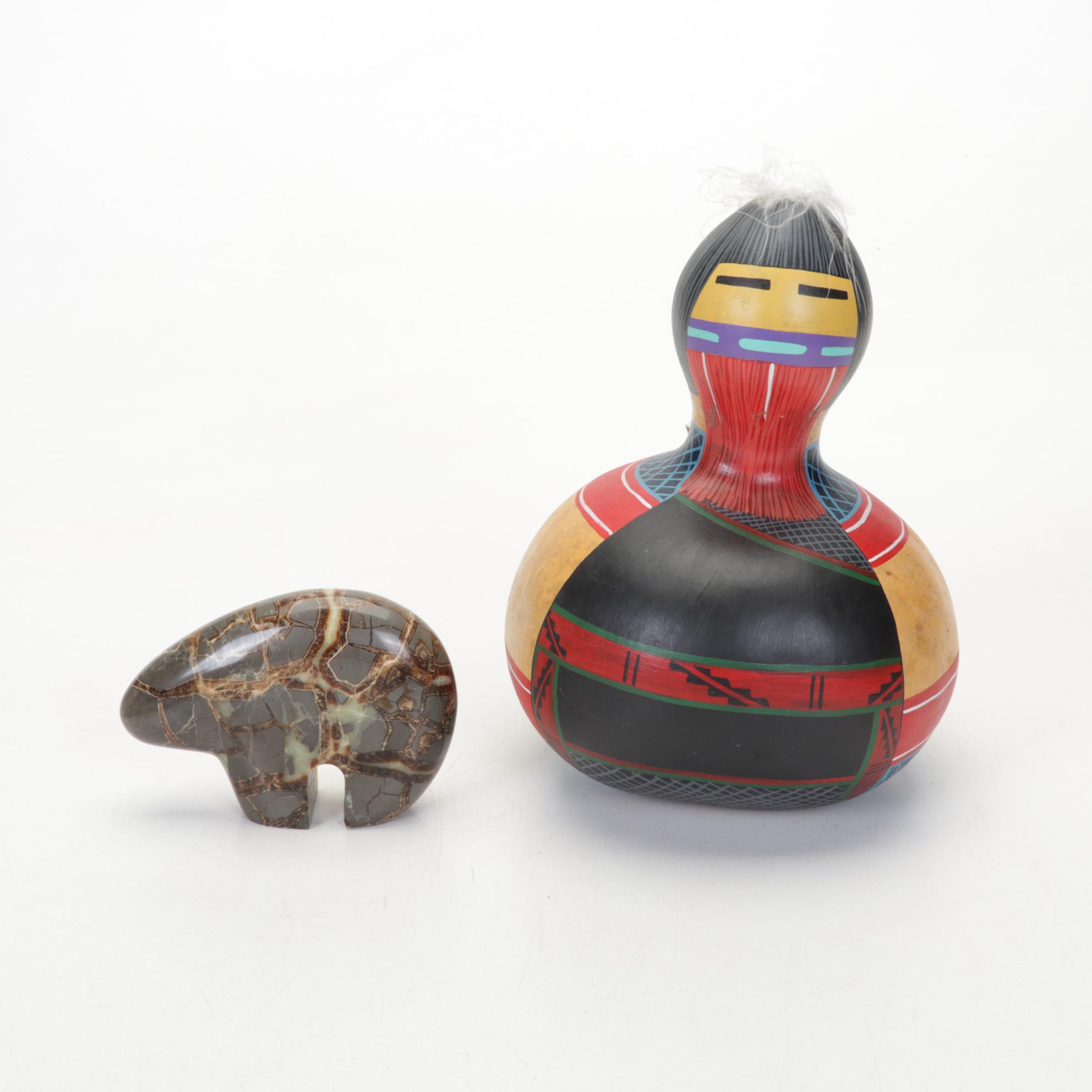 Navajo Sandpaintings with Acoma Pottery and Assorted Collection