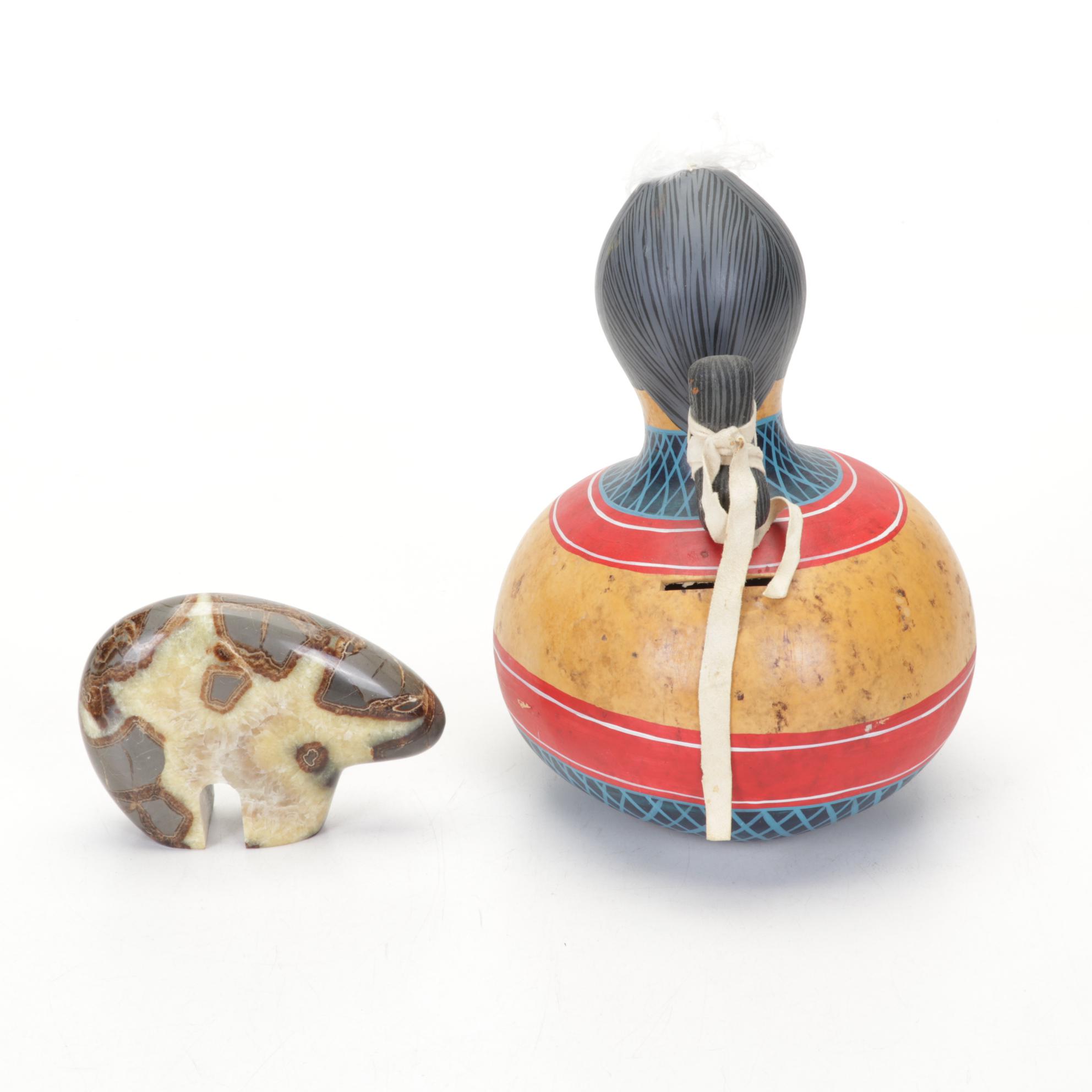 Navajo Sandpaintings with Acoma Pottery and Assorted Collection