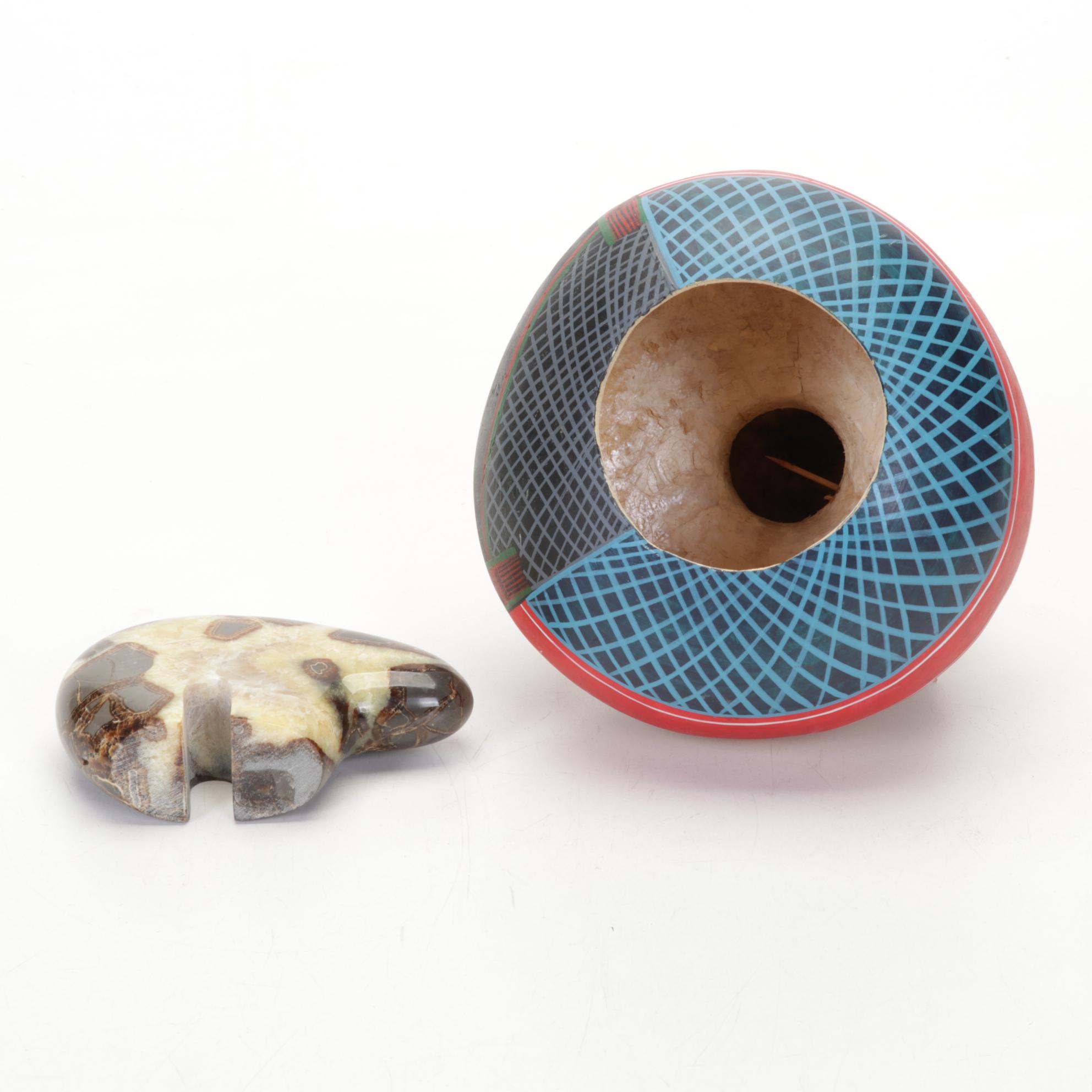 Navajo Sandpaintings with Acoma Pottery and Assorted Collection