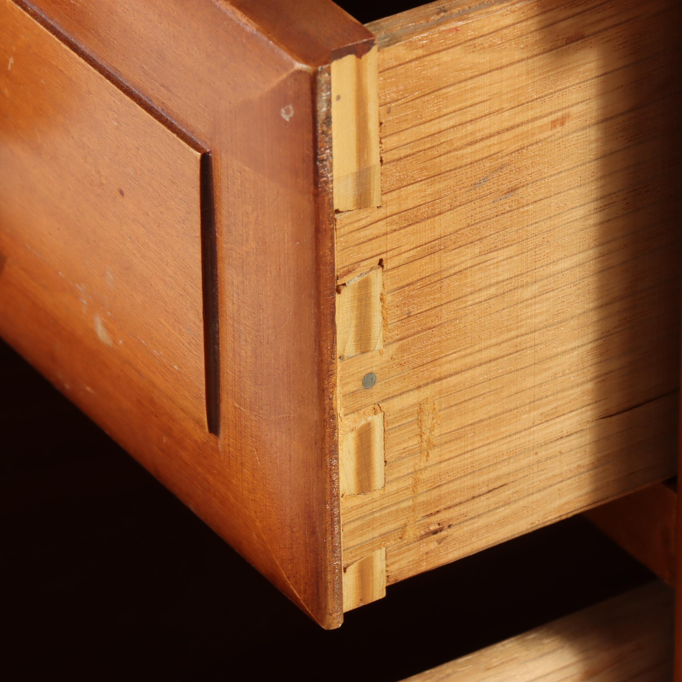 American Colonial Style Maple Vanity Table and Stool, Mid-20th Century