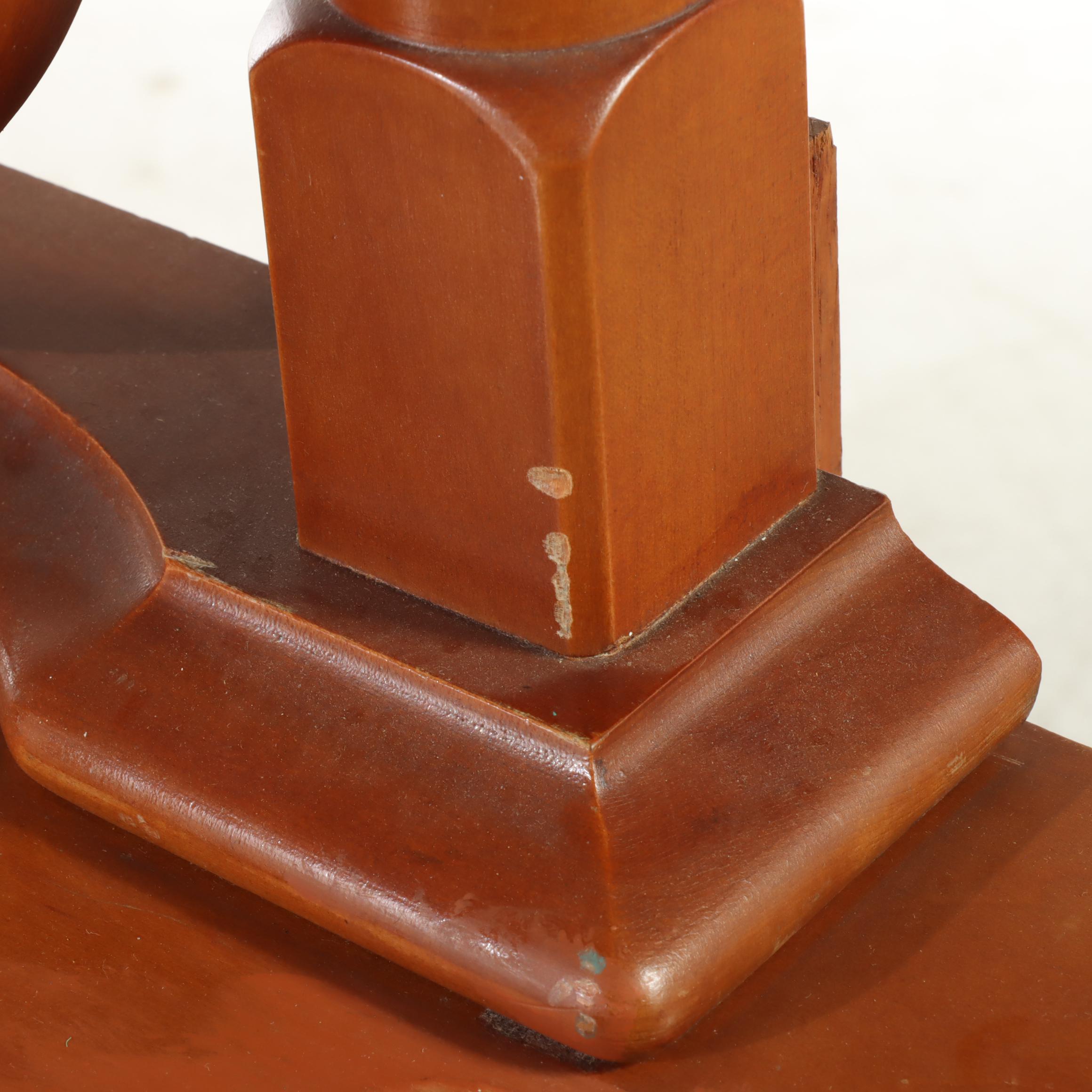 American Colonial Style Maple Vanity Table and Stool, Mid-20th Century