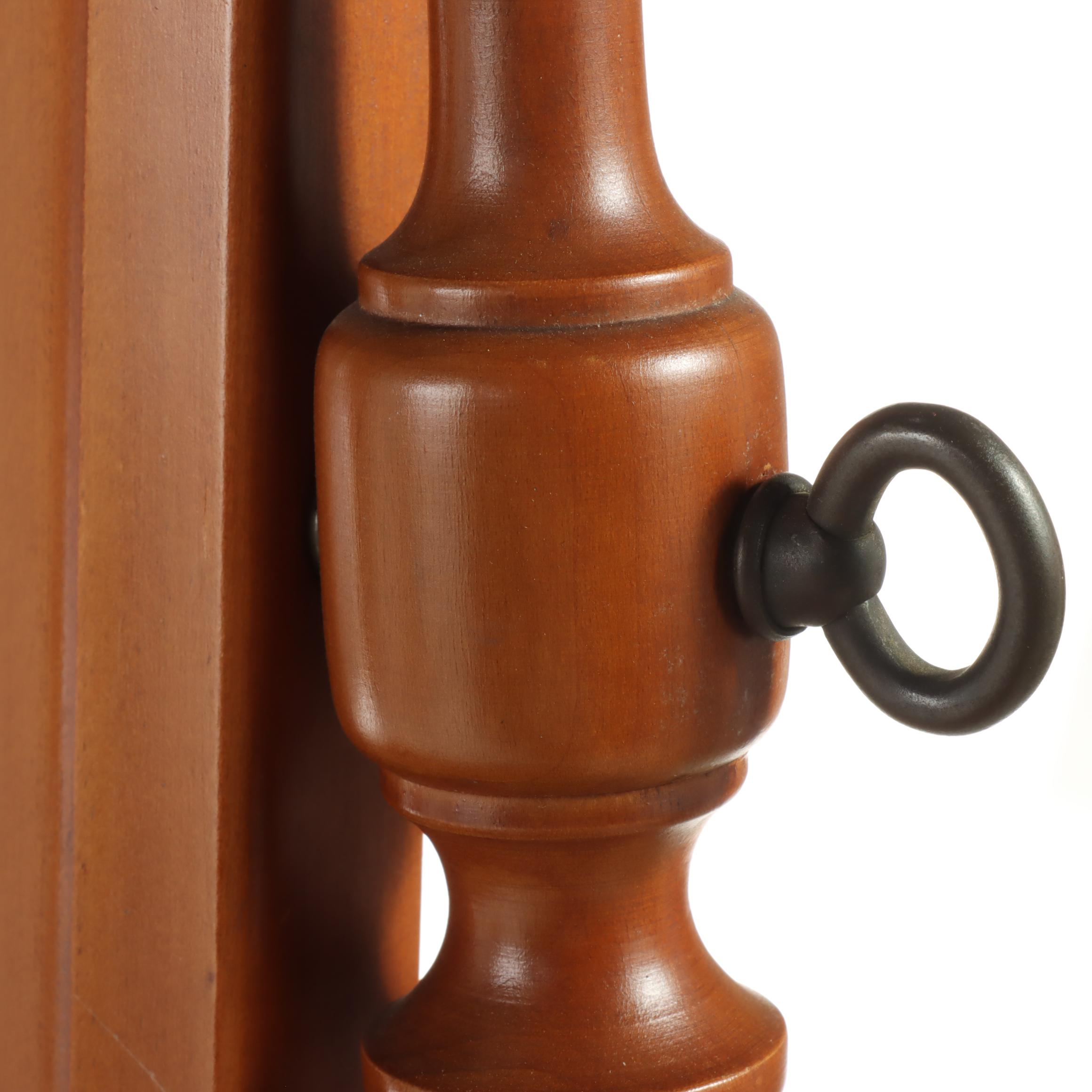 American Colonial Style Maple Vanity Table and Stool, Mid-20th Century