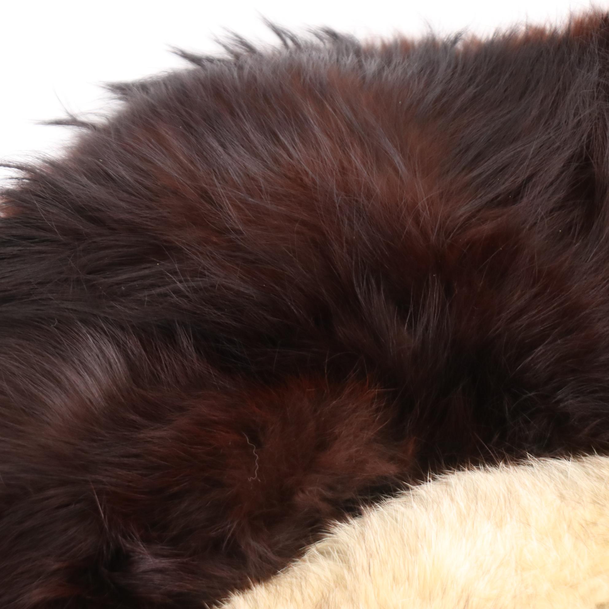 Sharon Kay Terry Marabou Feather, Fox Fur, and Black Bear Fur Collar Accessories