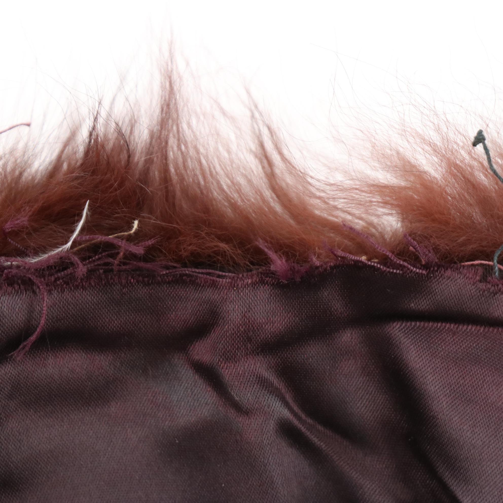 Sharon Kay Terry Marabou Feather, Fox Fur, and Black Bear Fur Collar Accessories